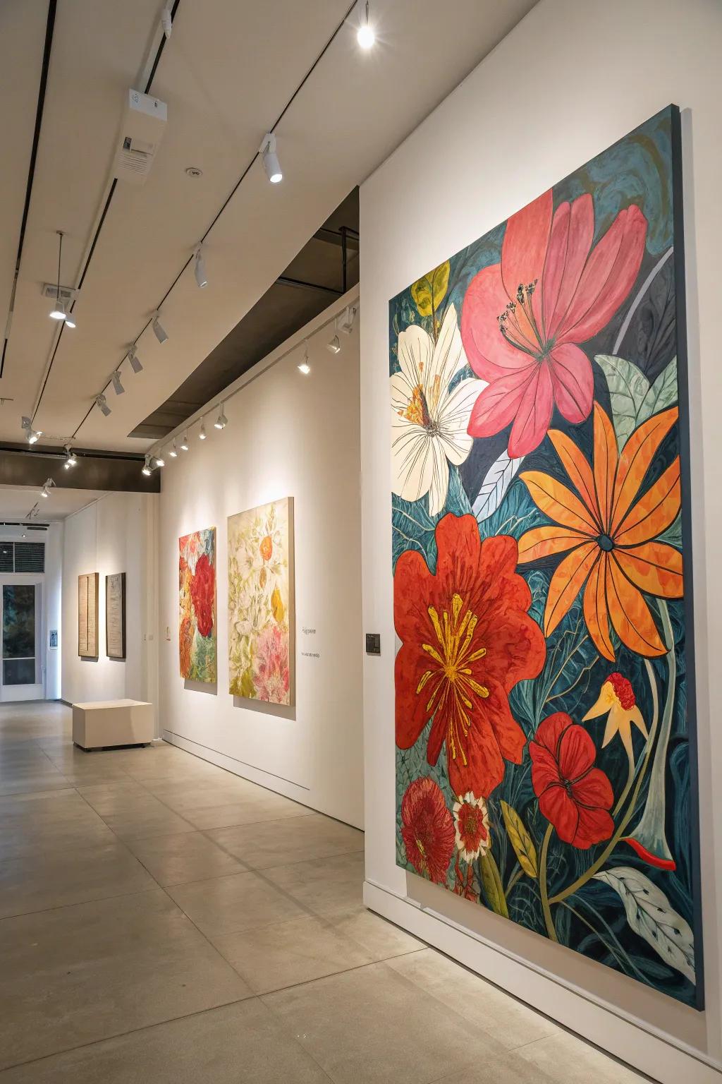 Modern abstract floral forms