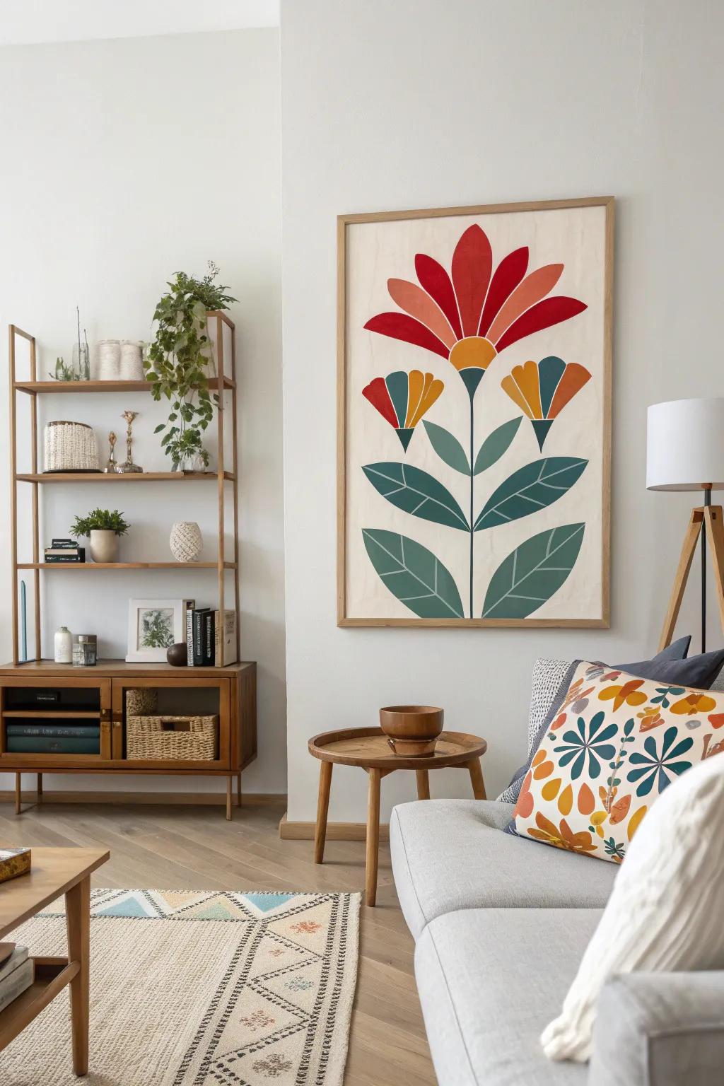 Unique geometric florals