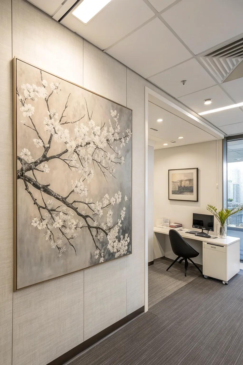 Calming monochrome blossoms