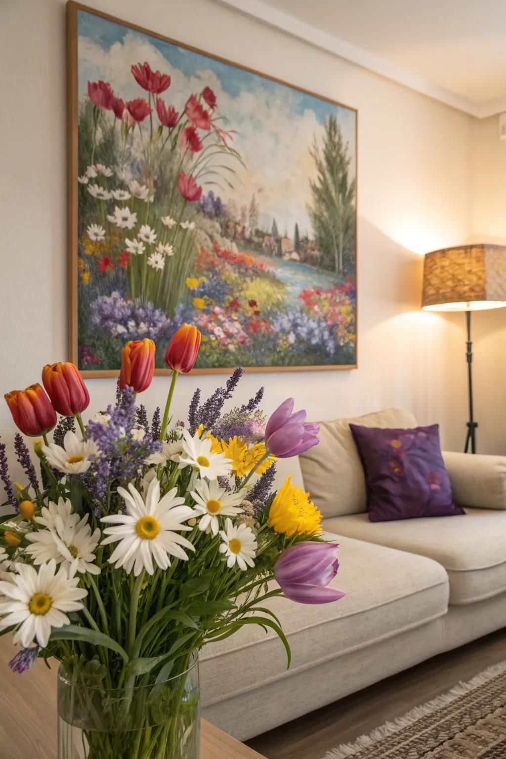 A colorful variety of floral types