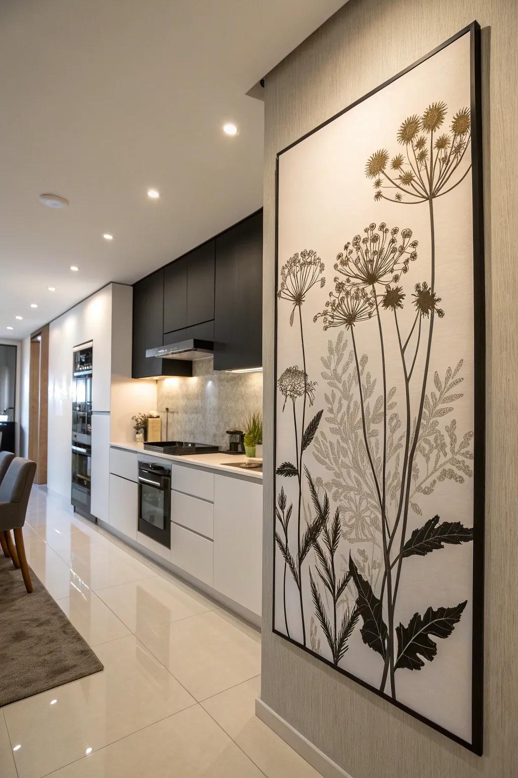 Chic floral silhouettes