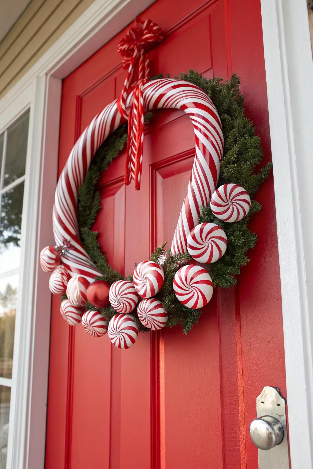A playful peppermint twist for a fun holiday accent.
