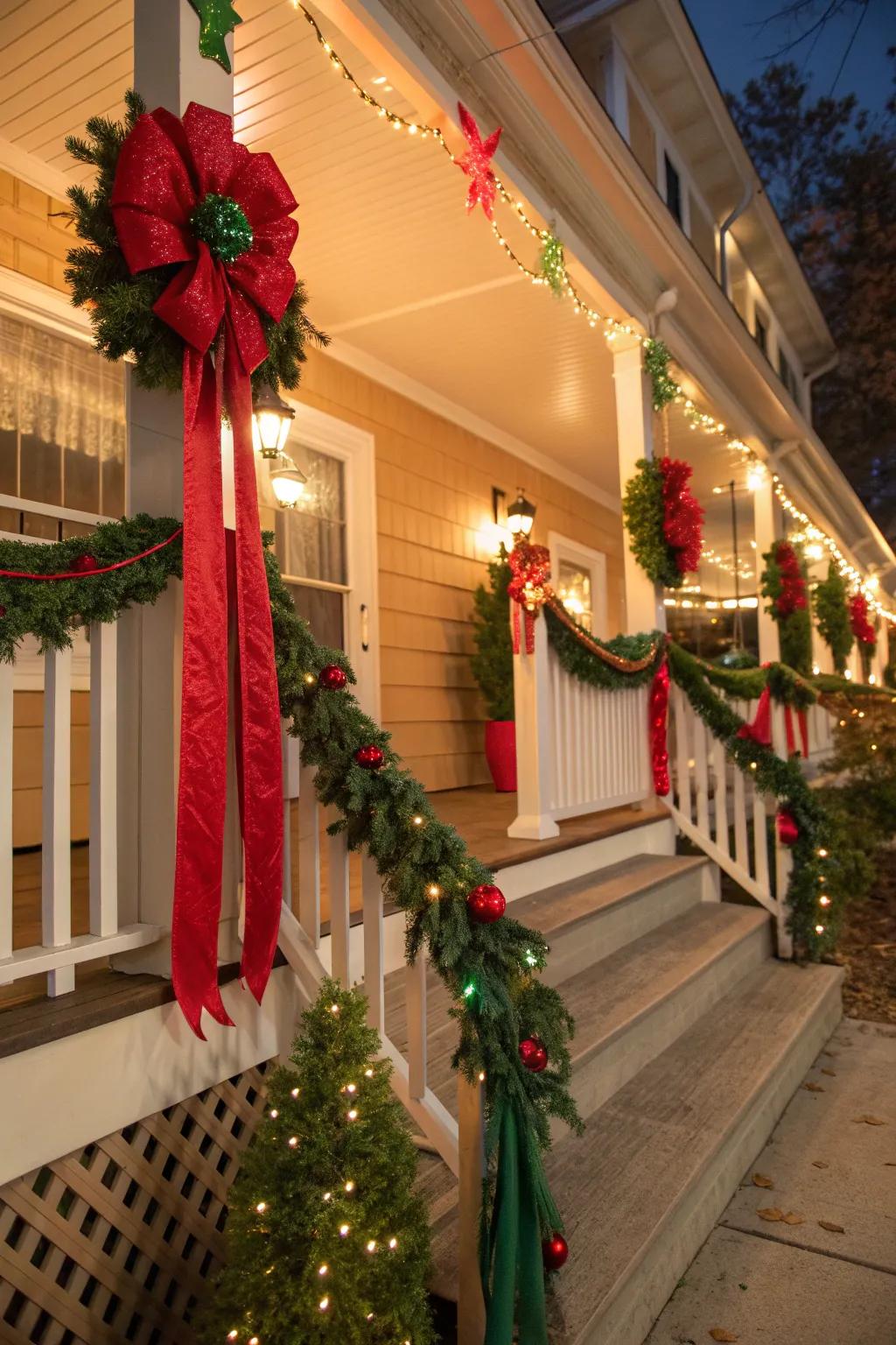 Red and green accents are timeless in Christmas decor.