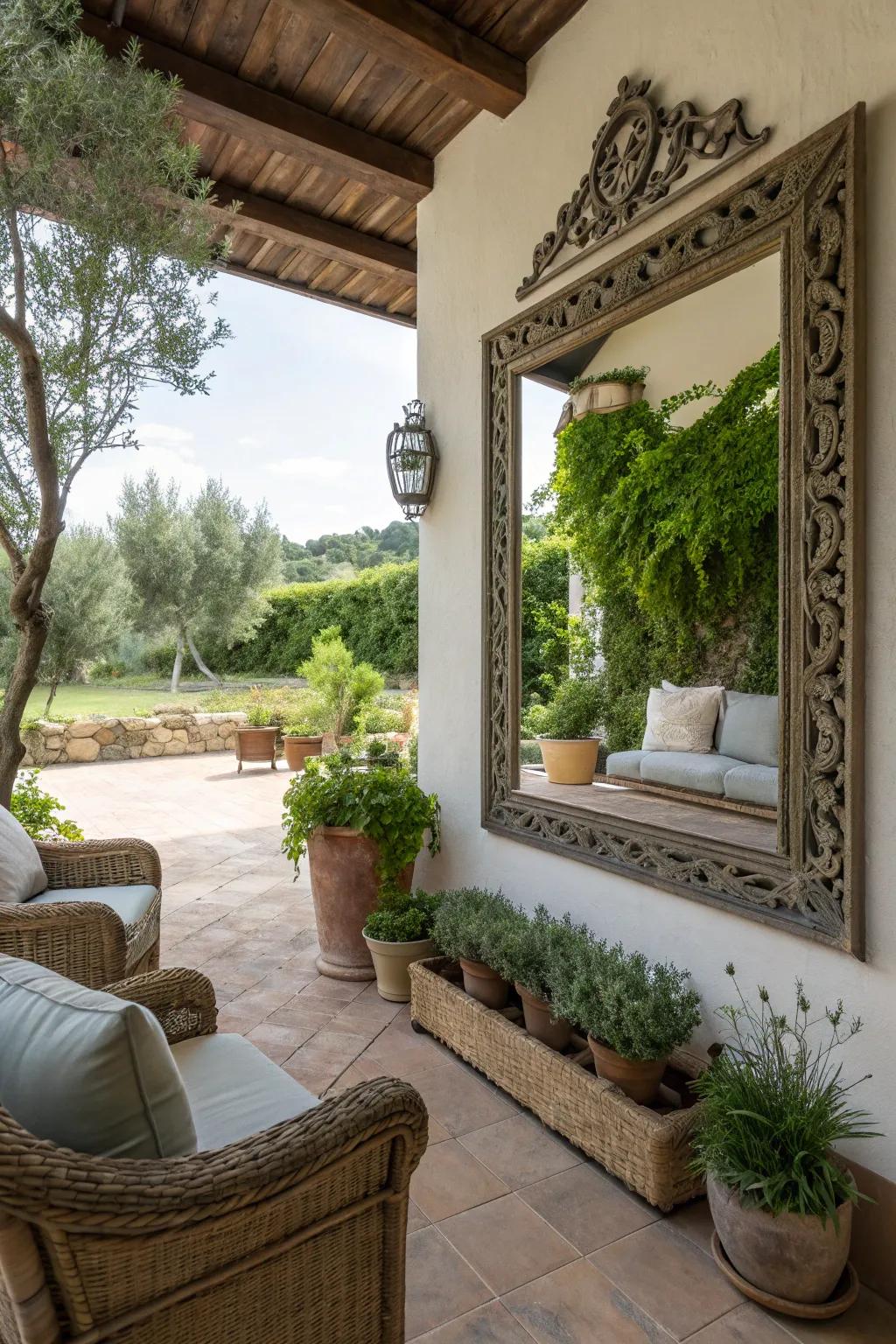 Mirrors expand space and reflect light beautifully.