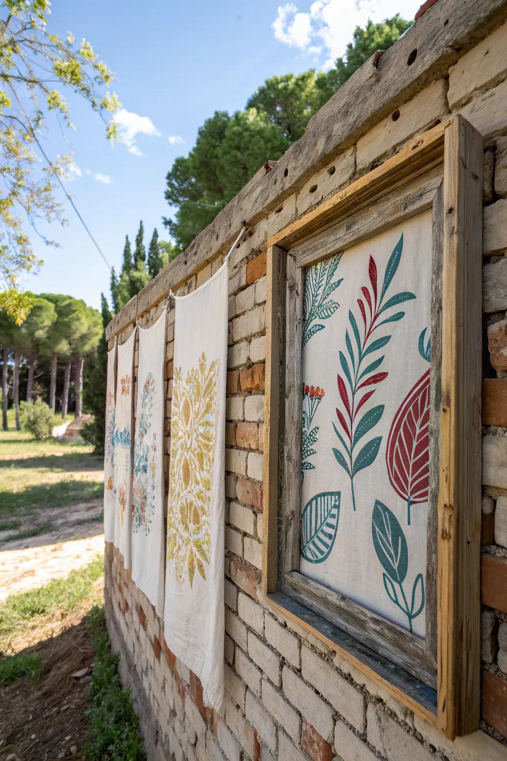 Upcycled frames with stencils create unique art.