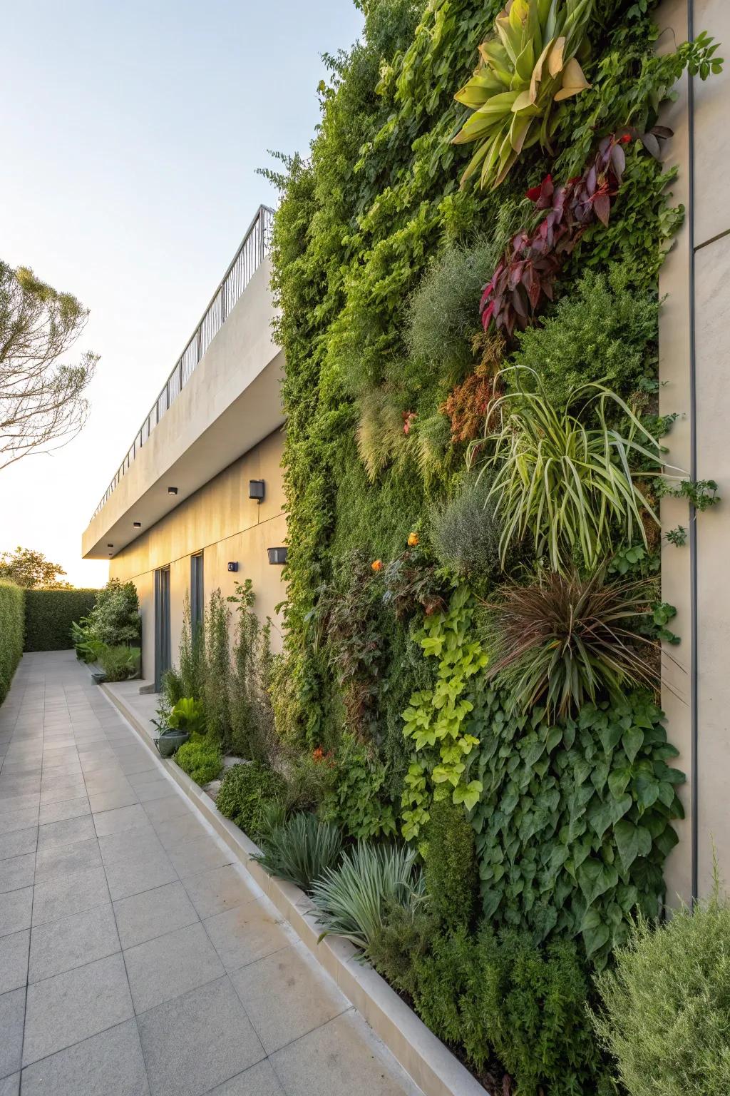 Vertical gardens add lush greenery to your walls.