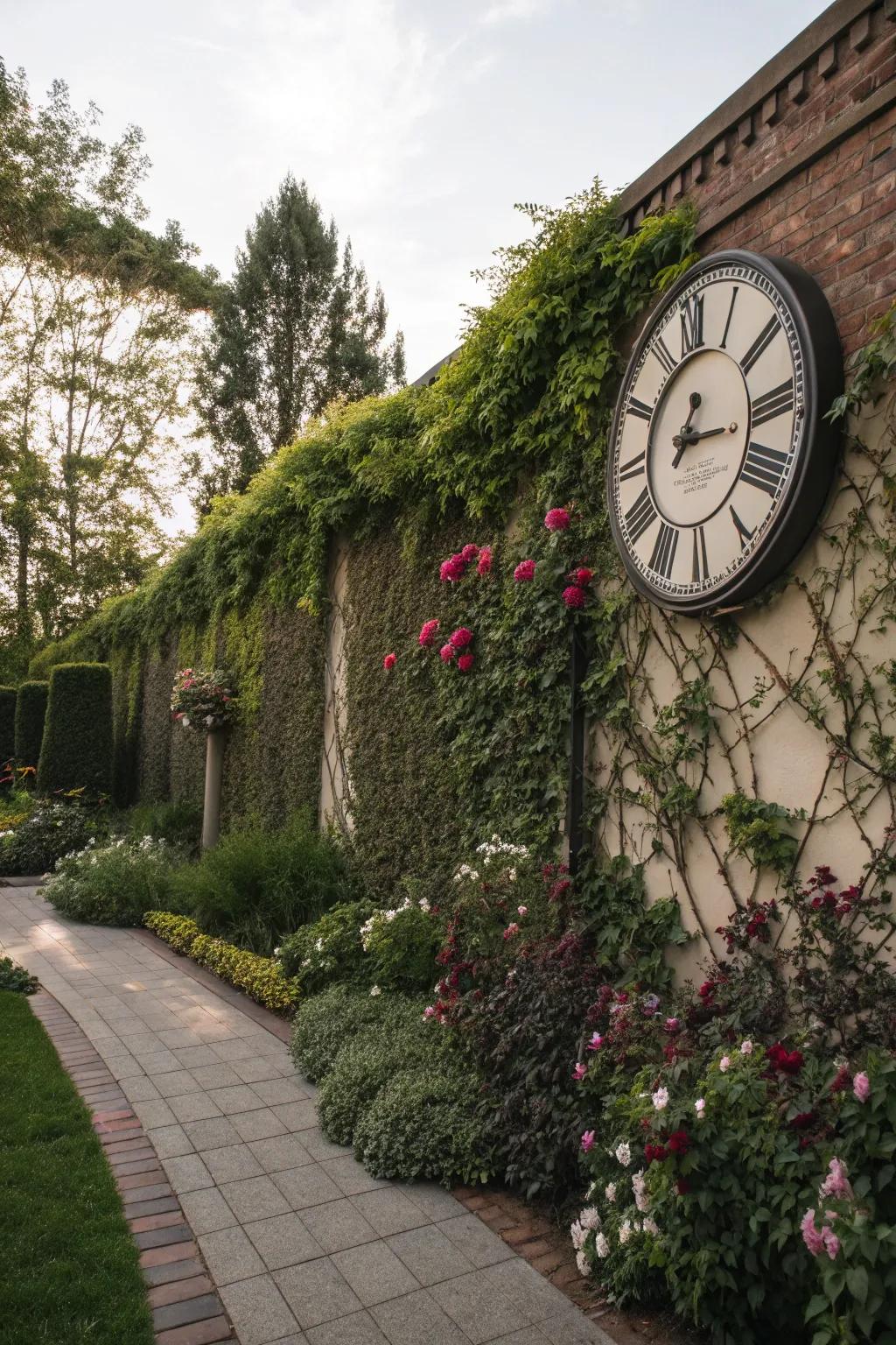 Oversized clocks add function and style to walls.