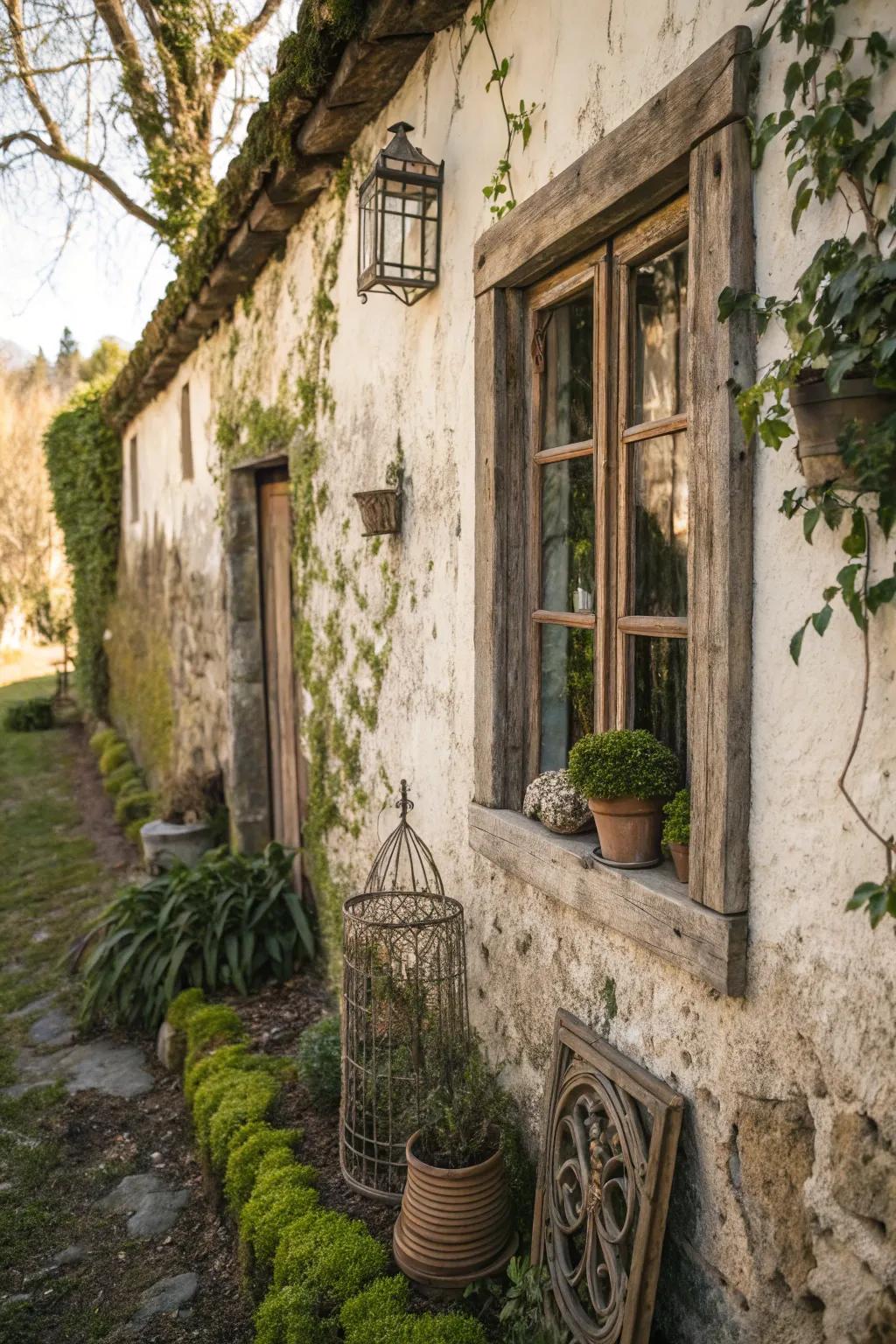 Rustic elements add charm and character.