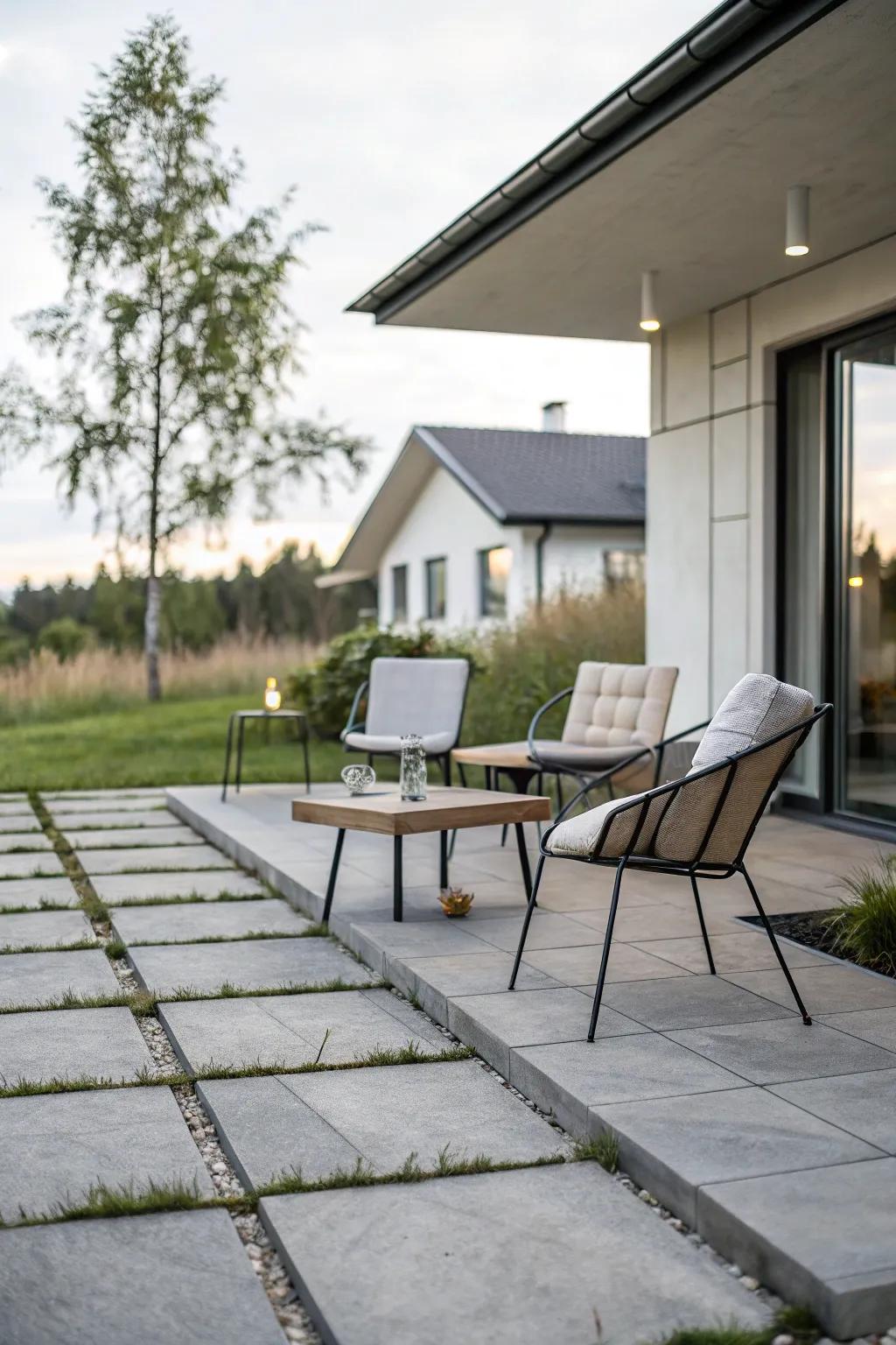 Achieve a clean look with affordable concrete pavers.