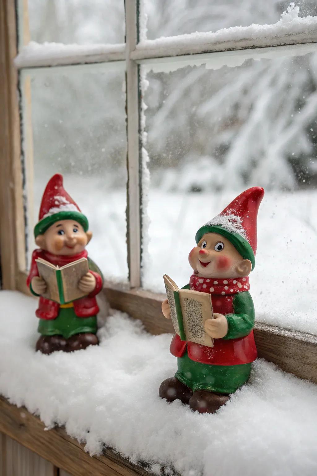 Bring festive cheer with singing Christmas gnomes.