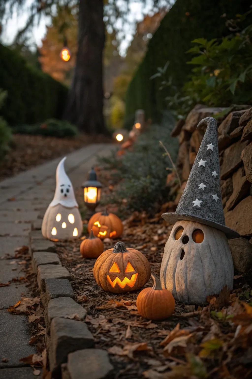 Spook up your garden with Halloween gnomes.