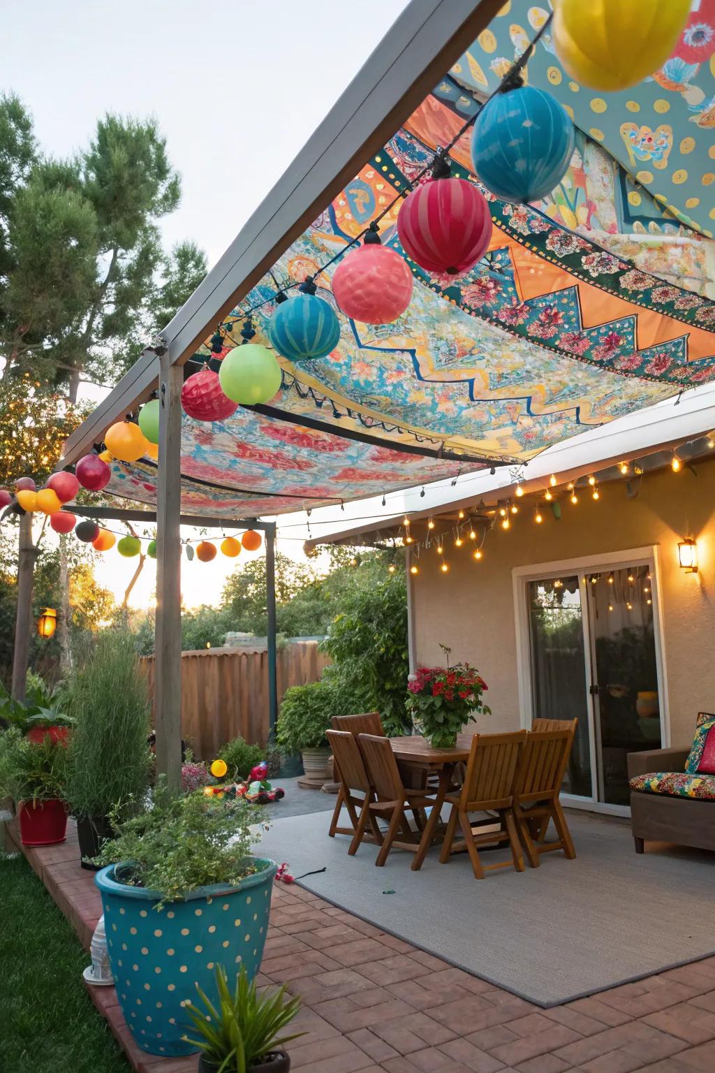 Tarp awnings are perfect for temporary shade solutions.