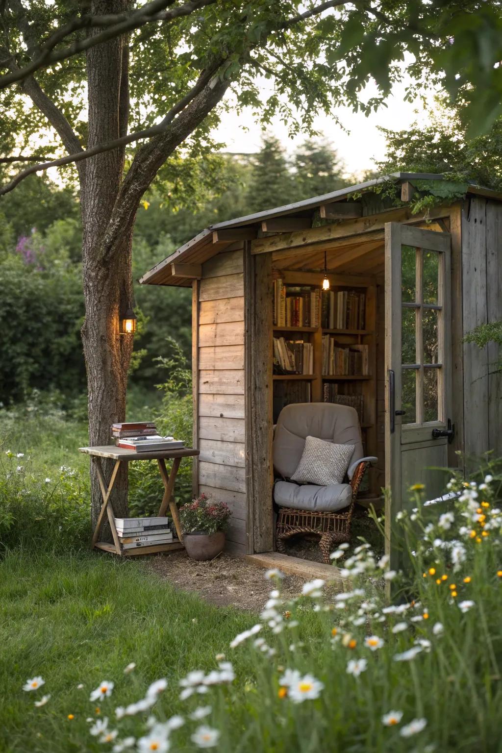 A rustic retreat made from pallets for ultimate relaxation.