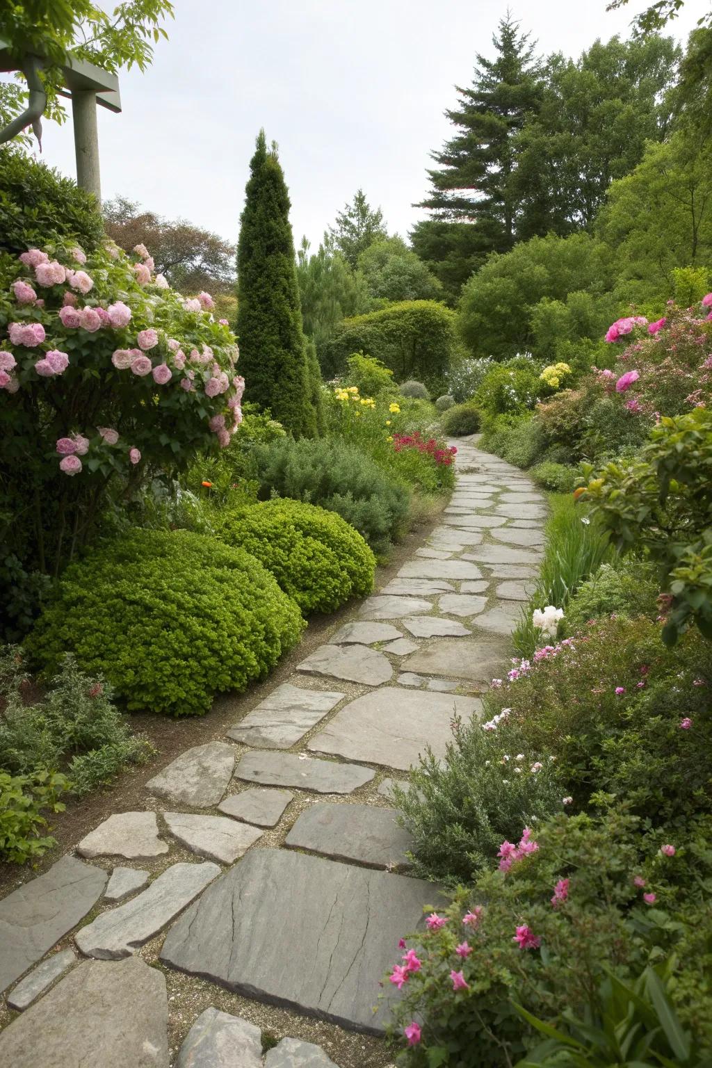 Stone pathways add both beauty and functionality to your garden.