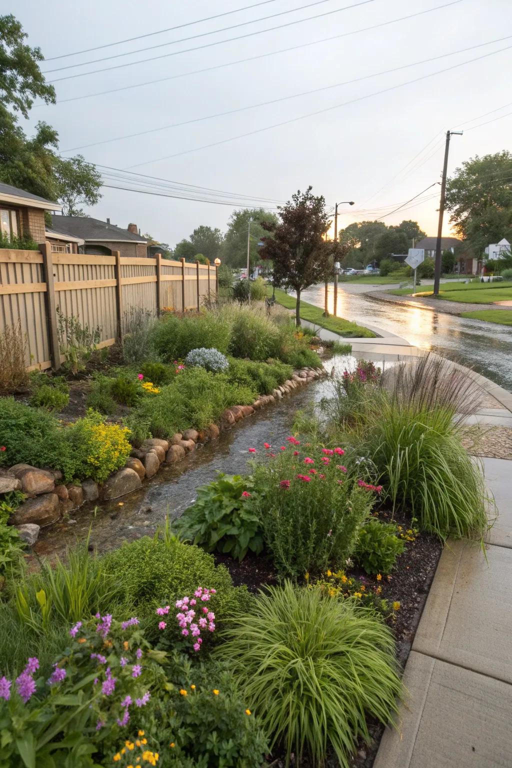 Rain gardens offer a beautiful and eco-friendly solution to water management.