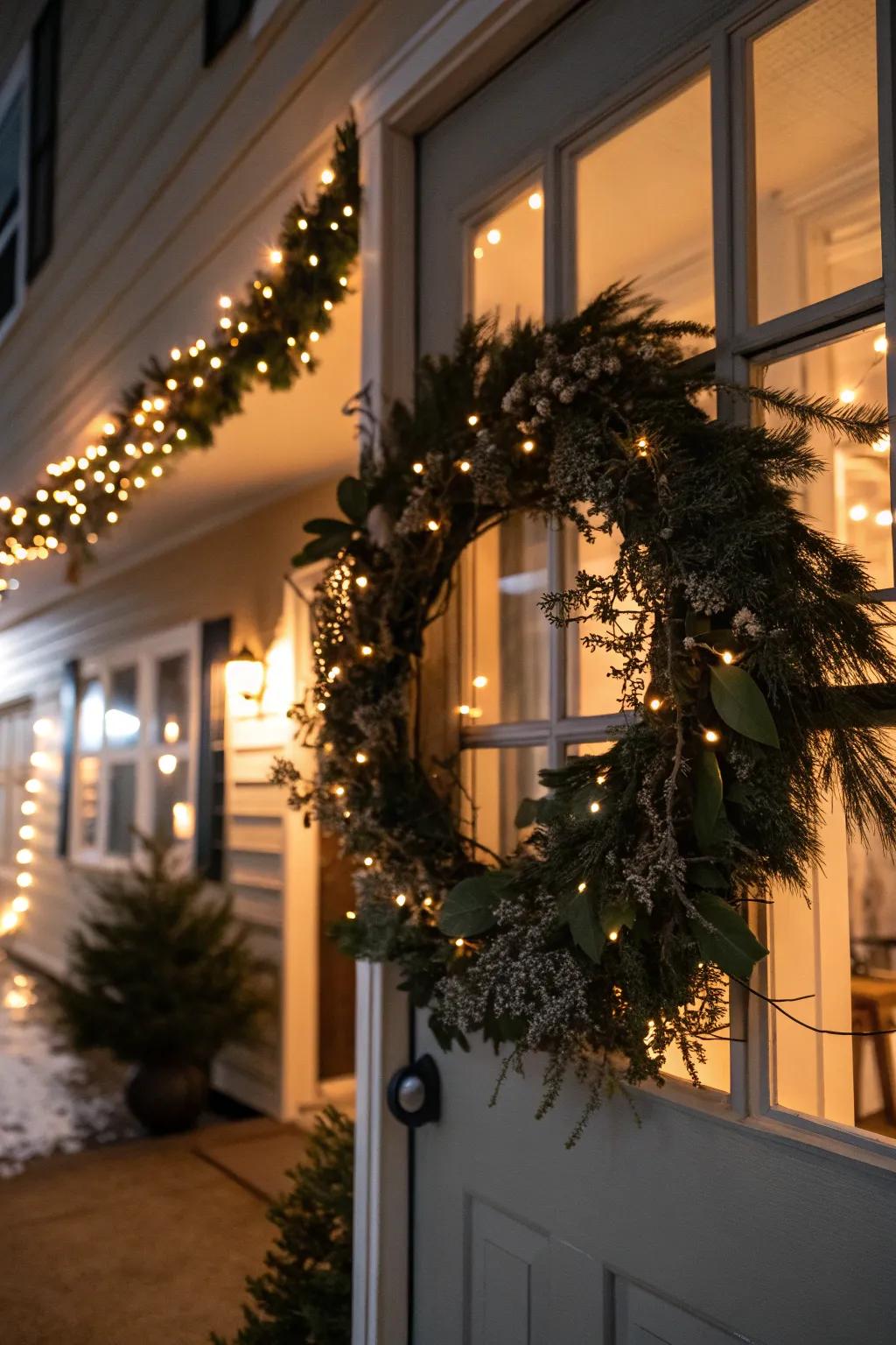 Magical twilight glow wreath.