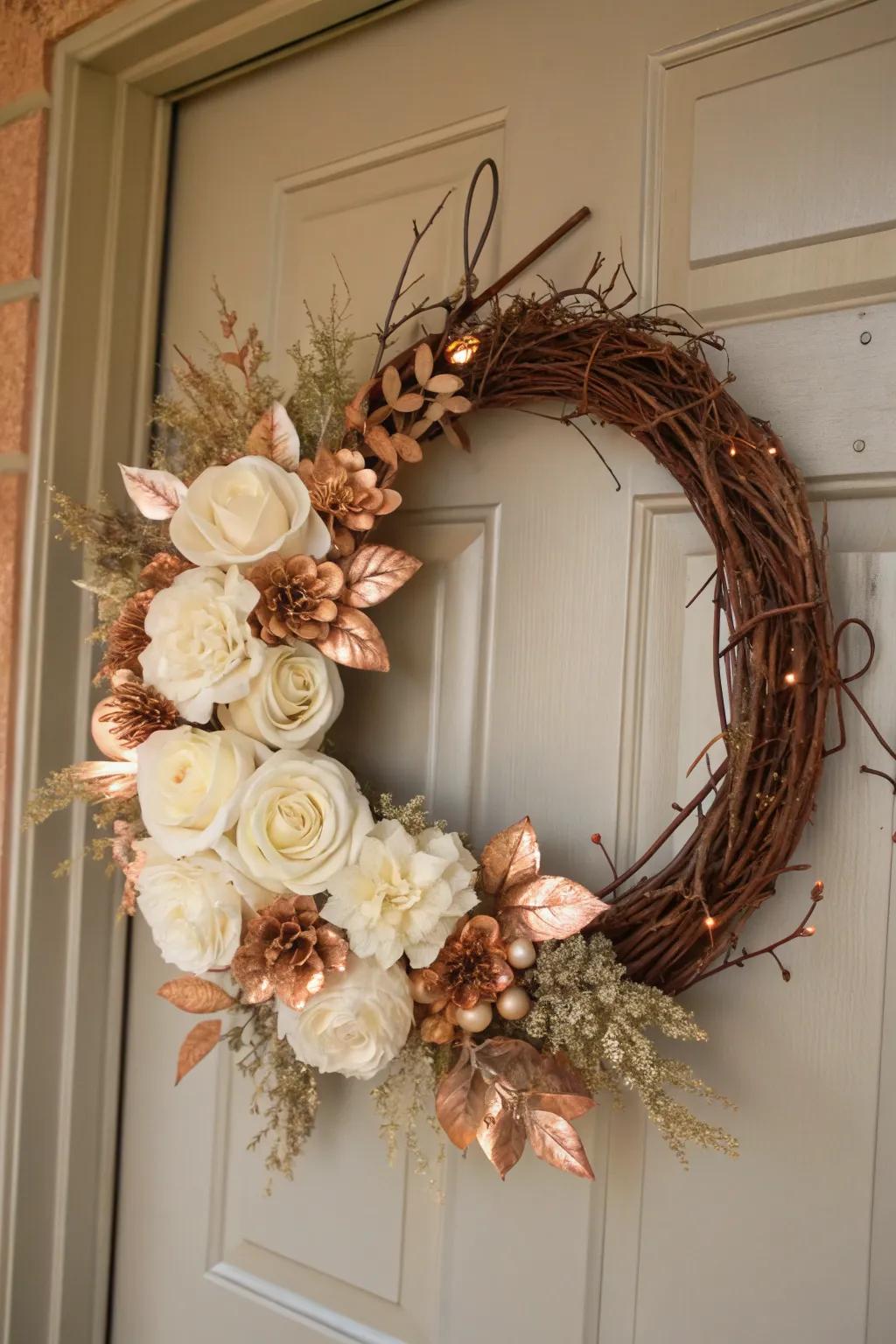 Sophisticated copper and cream.