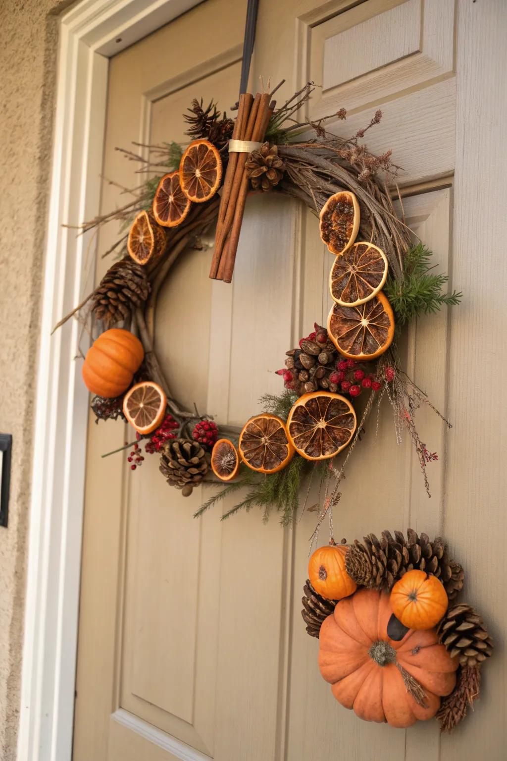 Pumpkin spice with cinnamon and oranges.