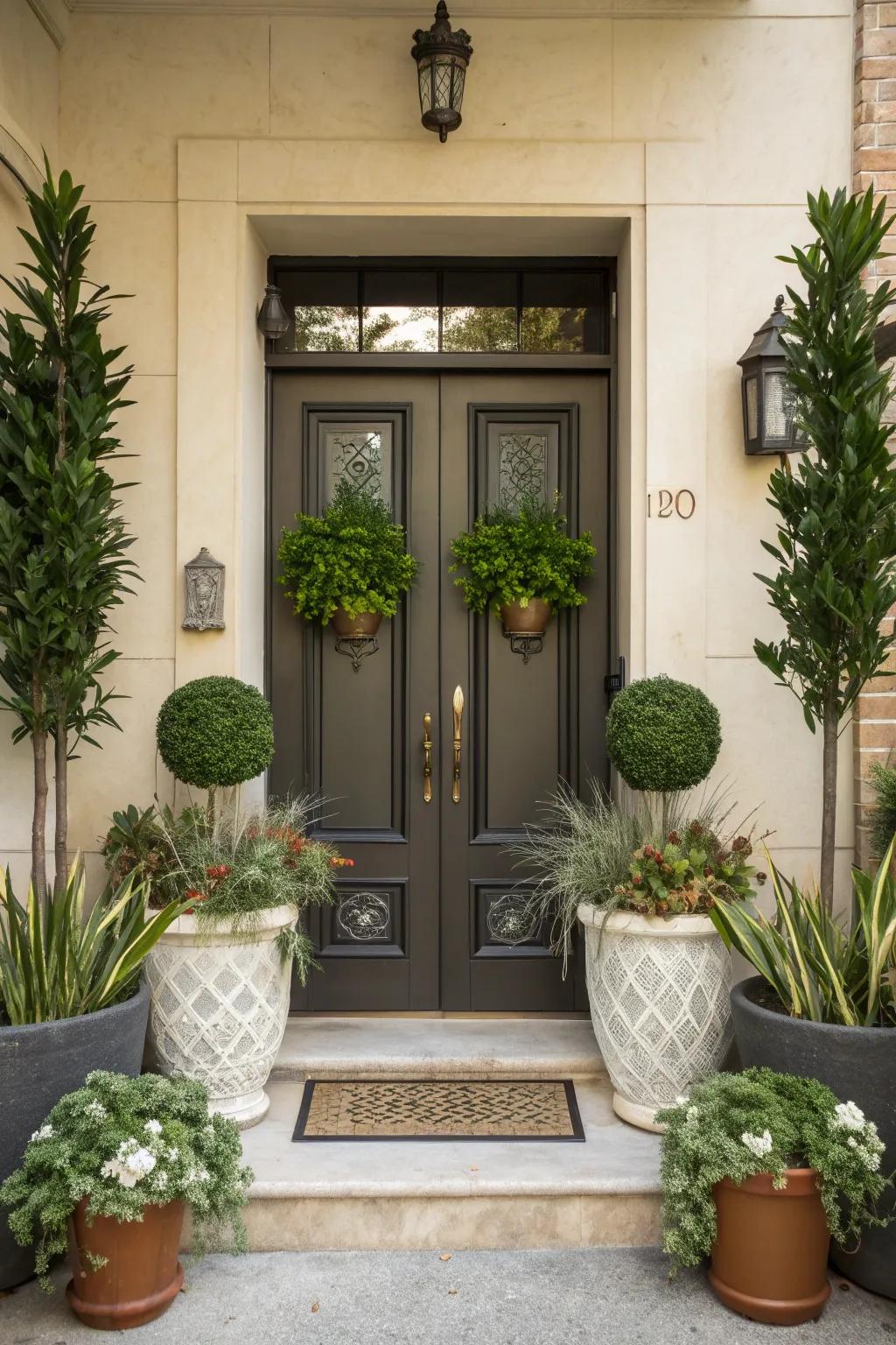 Symmetrical decor creates a balanced and pleasing aesthetic.