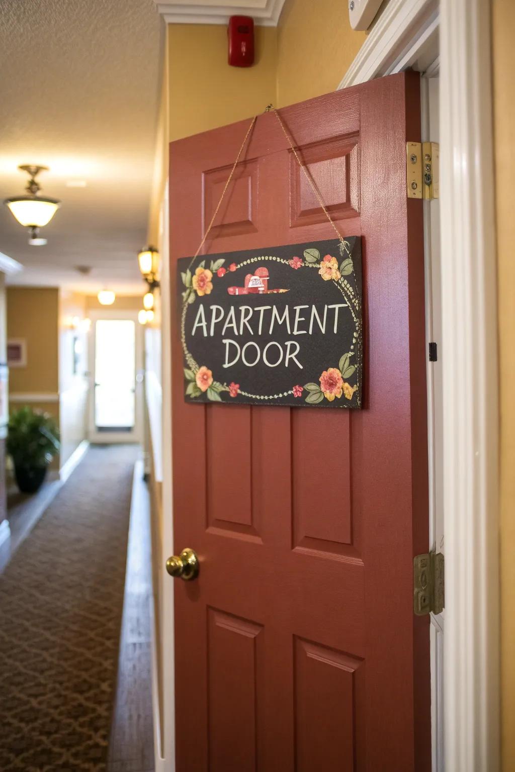 Decorative signs add a personal touch to your front door.
