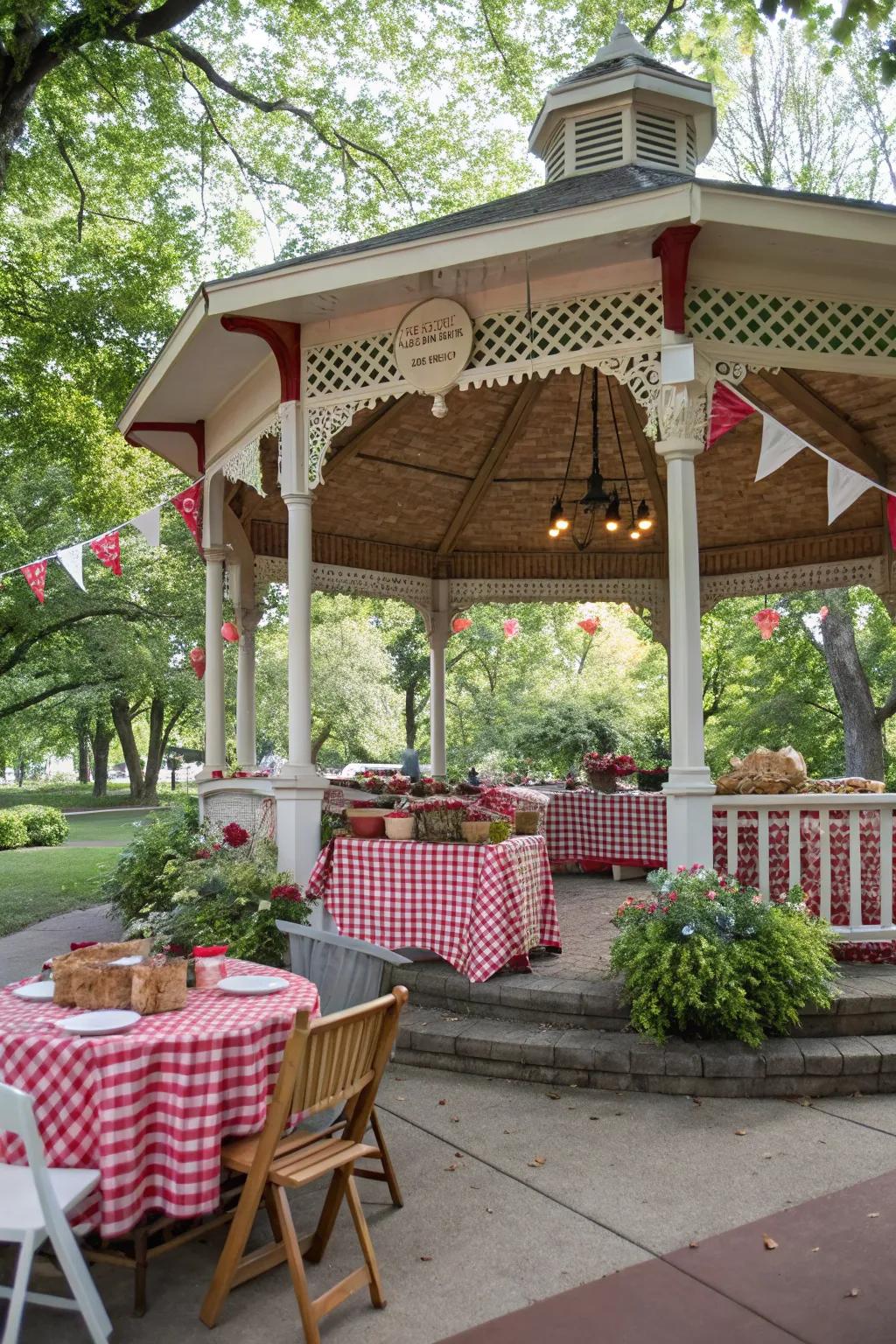 A vintage picnic theme creates a charming and nostalgic atmosphere.