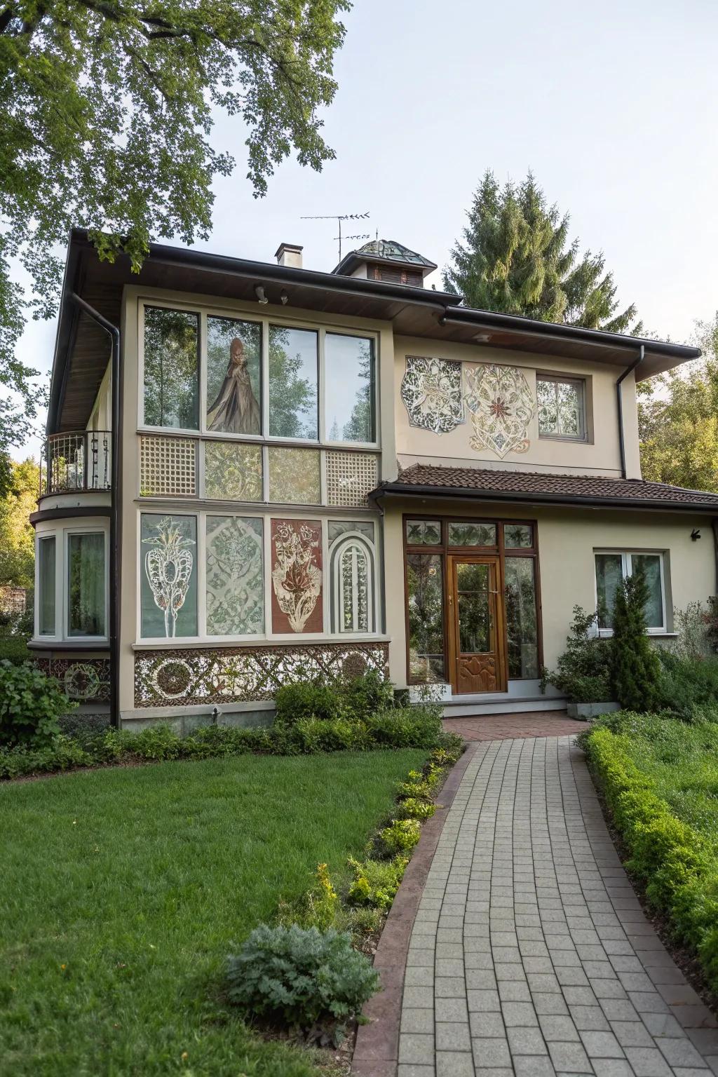 Showcase creativity with custom artistic panels.