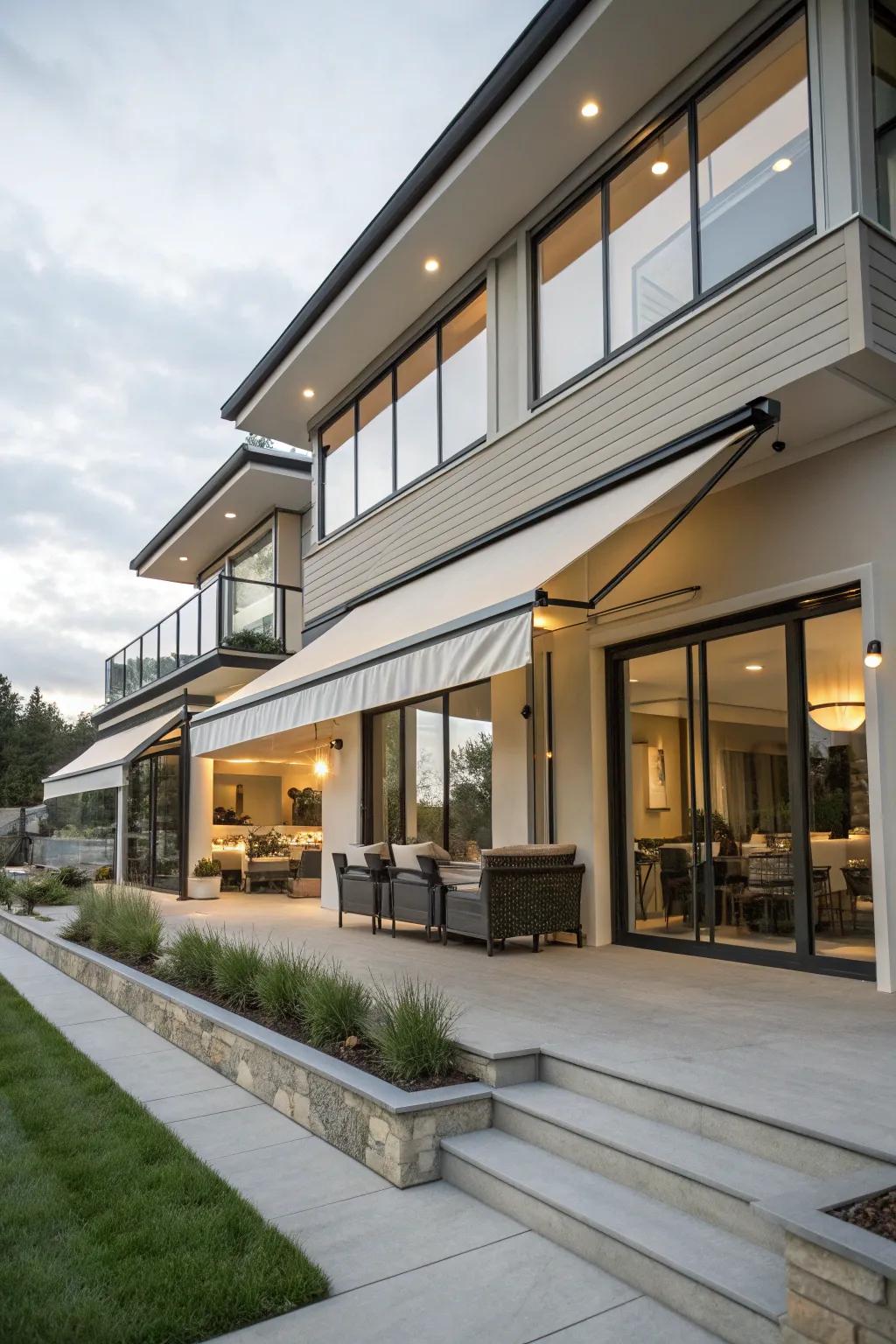 Stay cool and stylish with retractable awnings.