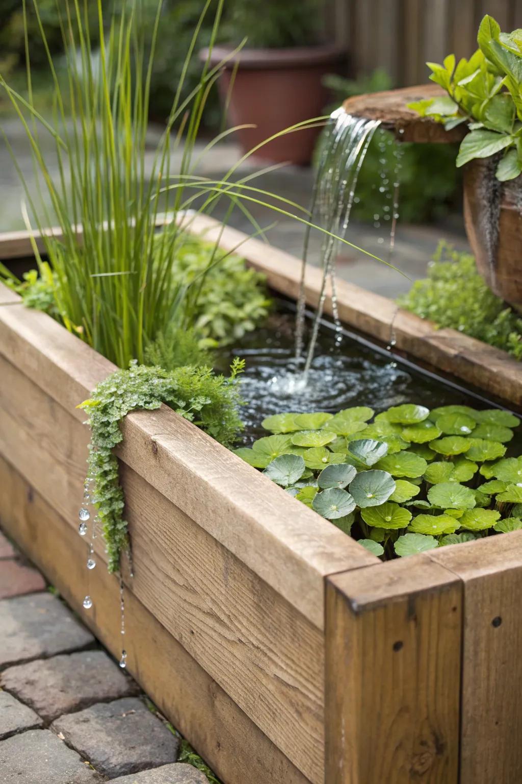 Planter water gardens offer a serene and unique garden feature.
