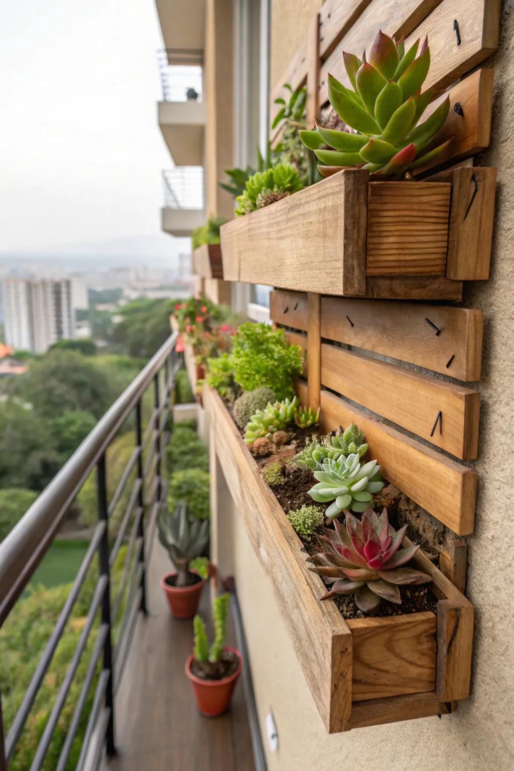 Hanging wall planters maximize vertical space and add greenery to any wall.
