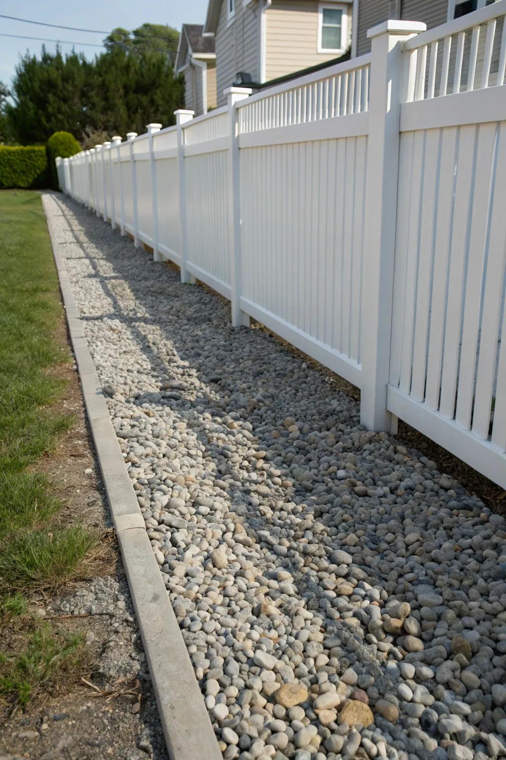 Gravel offers a practical and tidy solution.