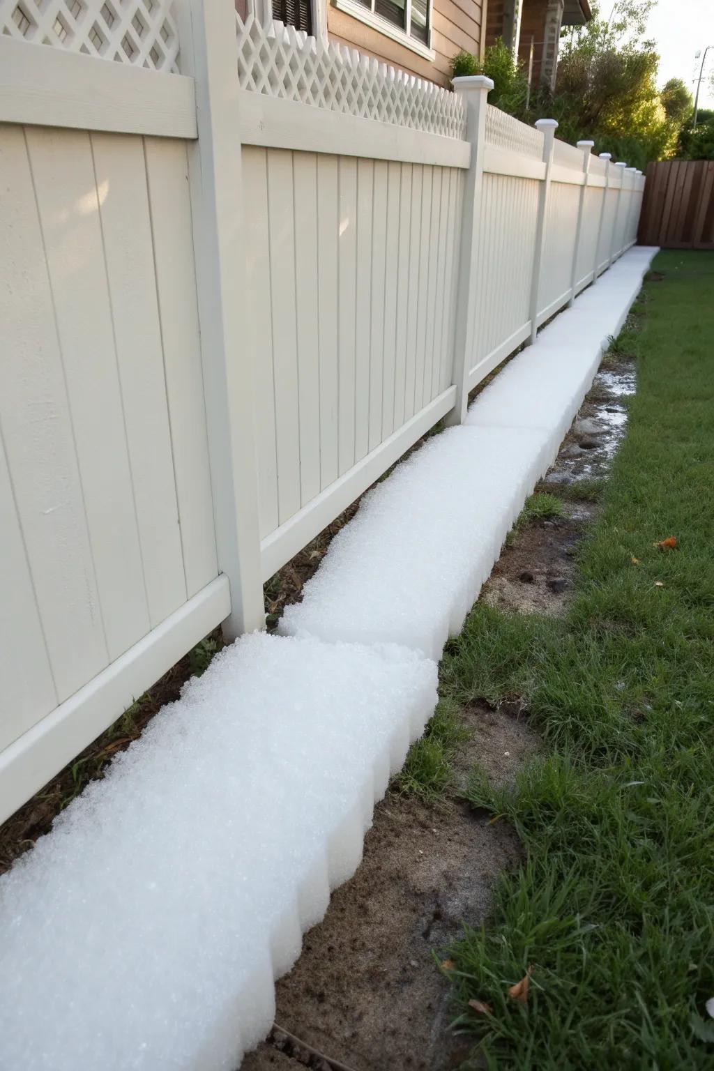 Expandable foam fills even the smallest crevices.