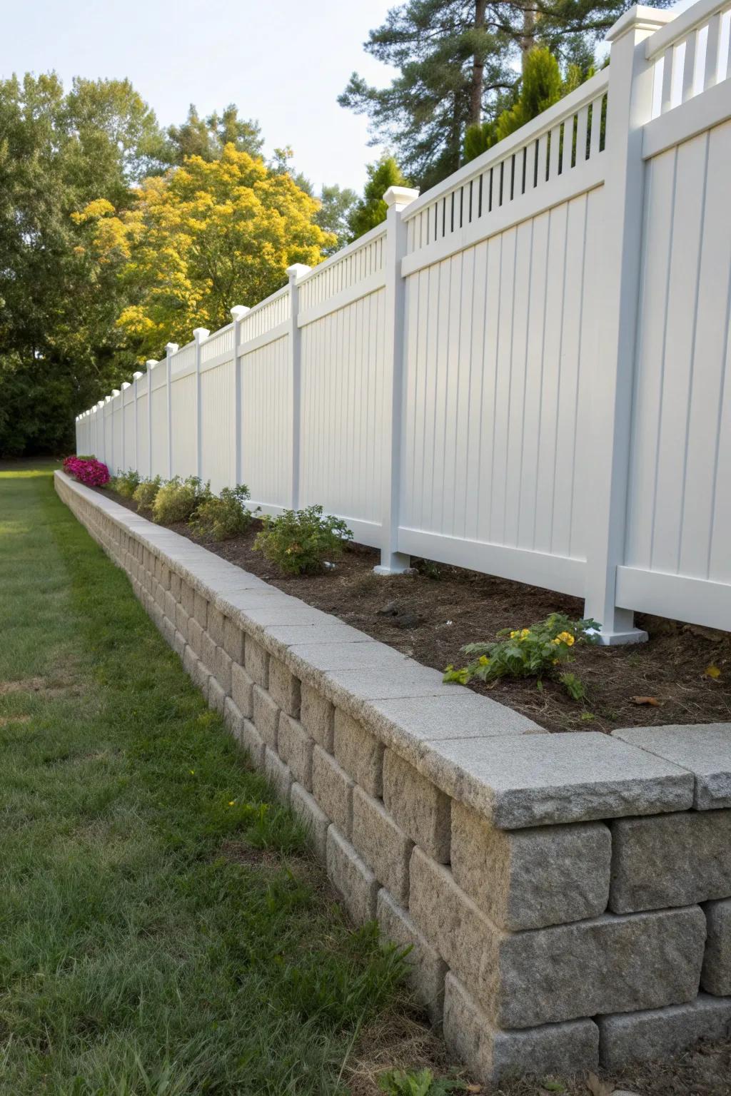 Retaining walls support both aesthetics and structure.
