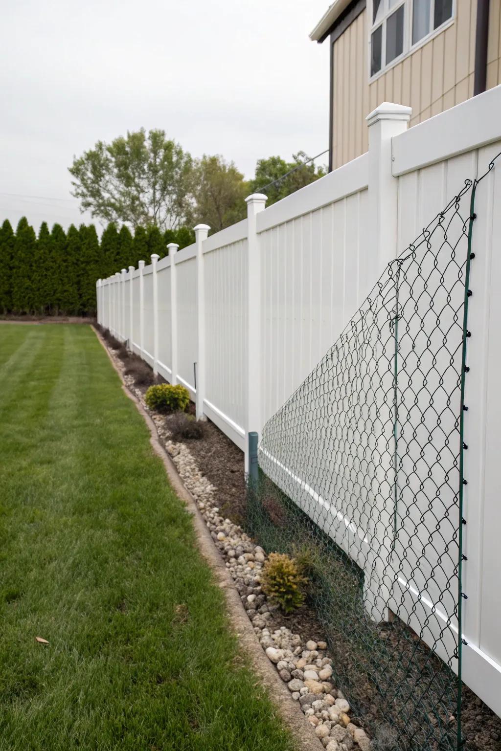 Plastic mesh offers a secure and versatile gap solution.