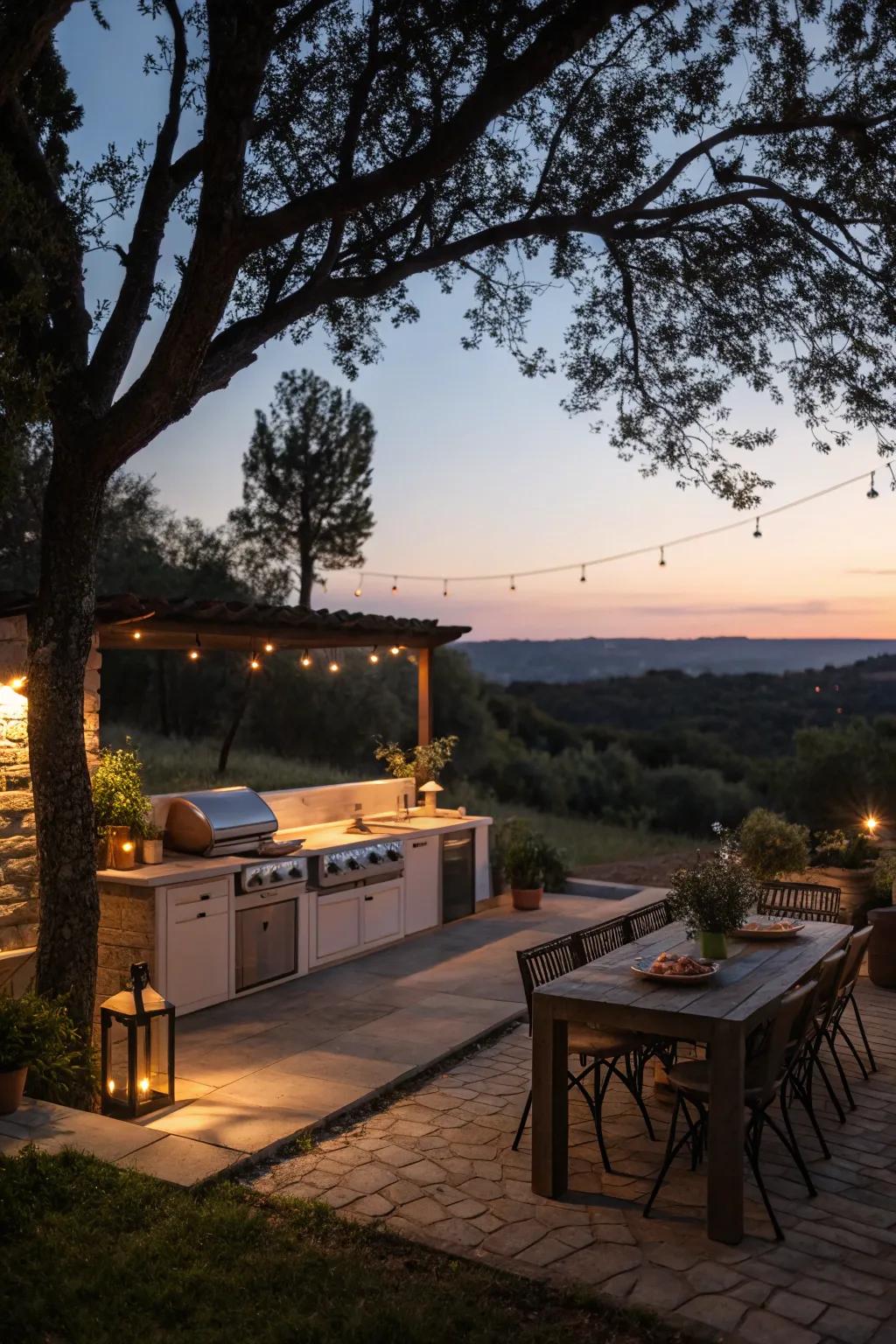 Elegant lighting that transforms your kitchen into a glowing retreat.