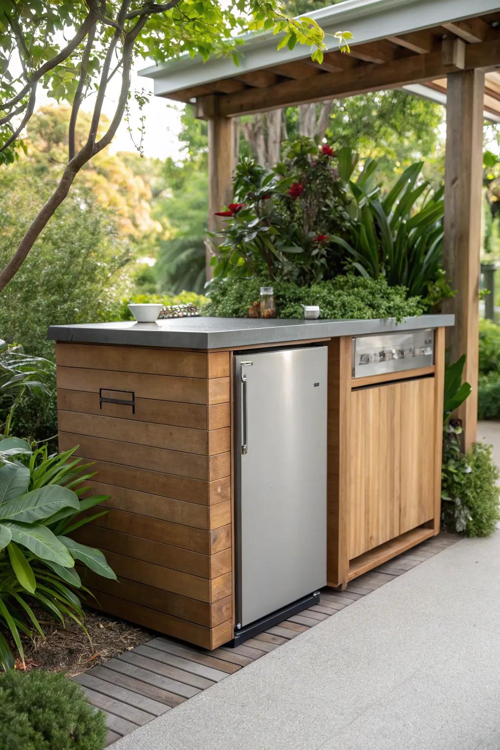 Built-in refrigerators that keep your refreshments chilled and accessible.