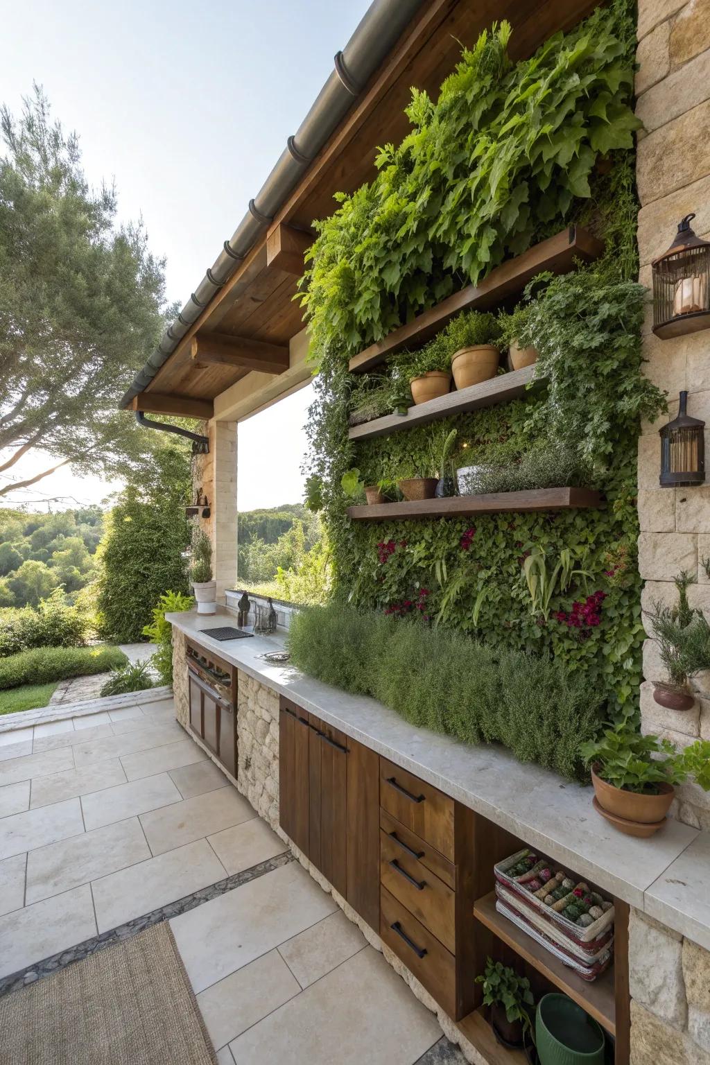 Vertical gardens that blend beauty and functionality in your kitchen.