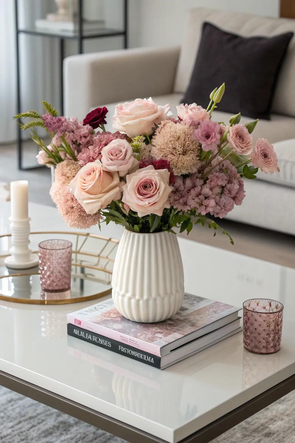 Sophisticated harmony with monochrome flowers