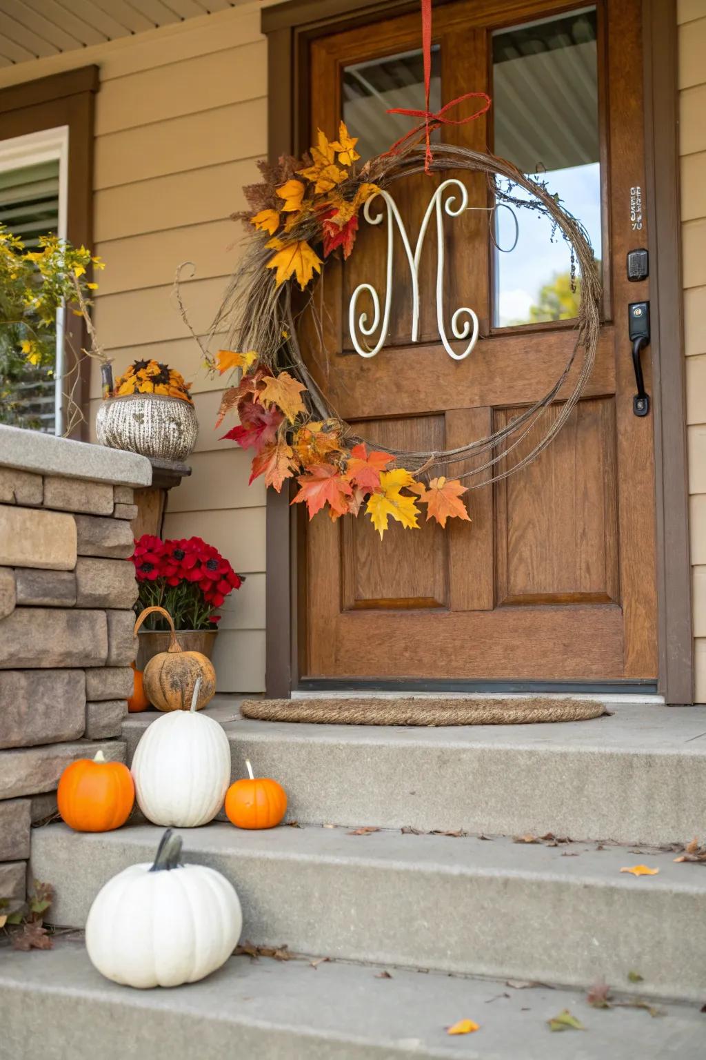 Personalize your wreath with a monogram for a special touch.