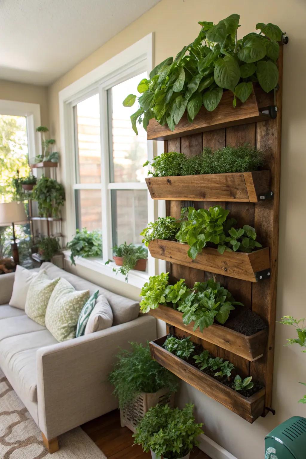 Turn walls into green art with a stunning vertical garden.