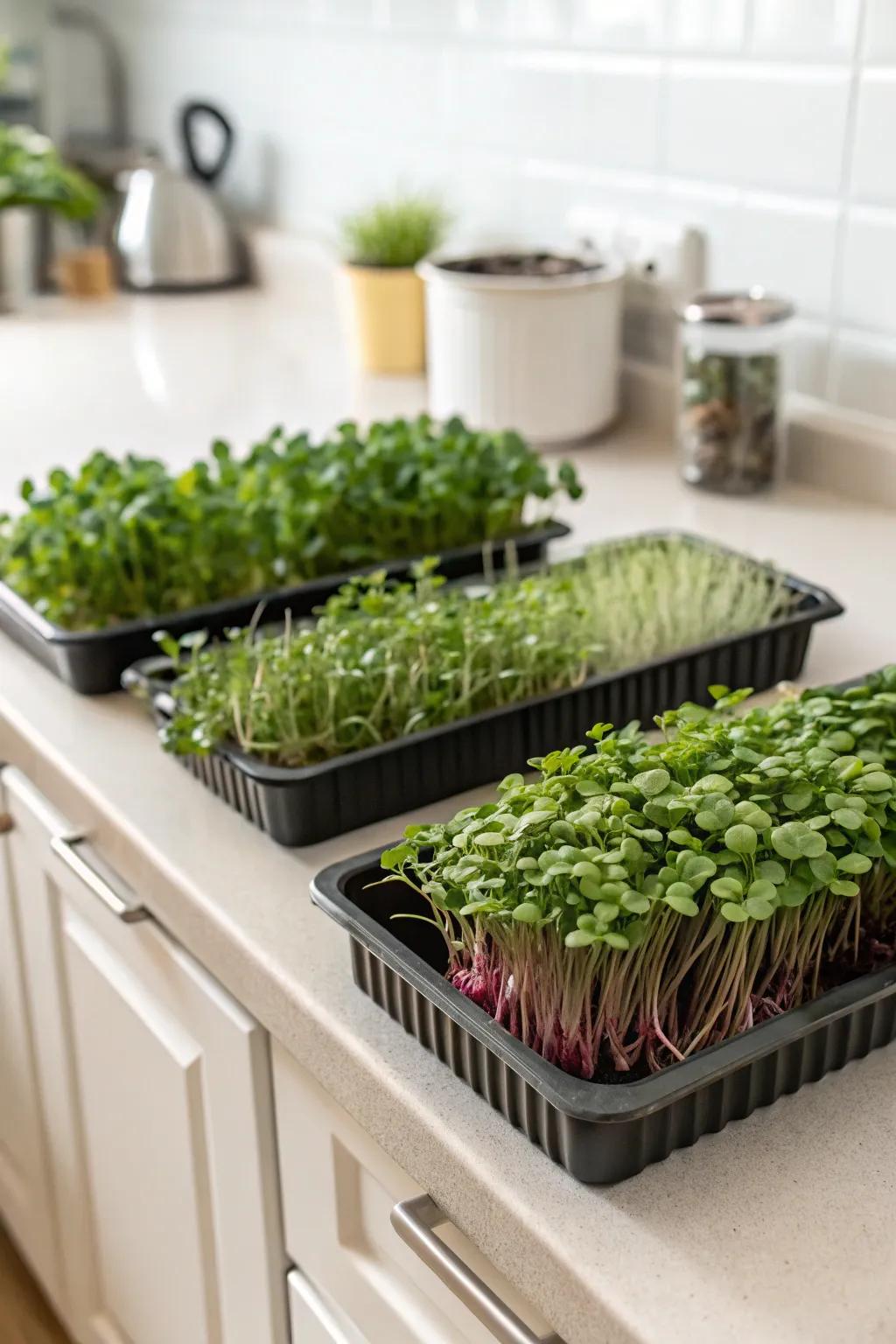 Grow fresh microgreens right on your countertop.