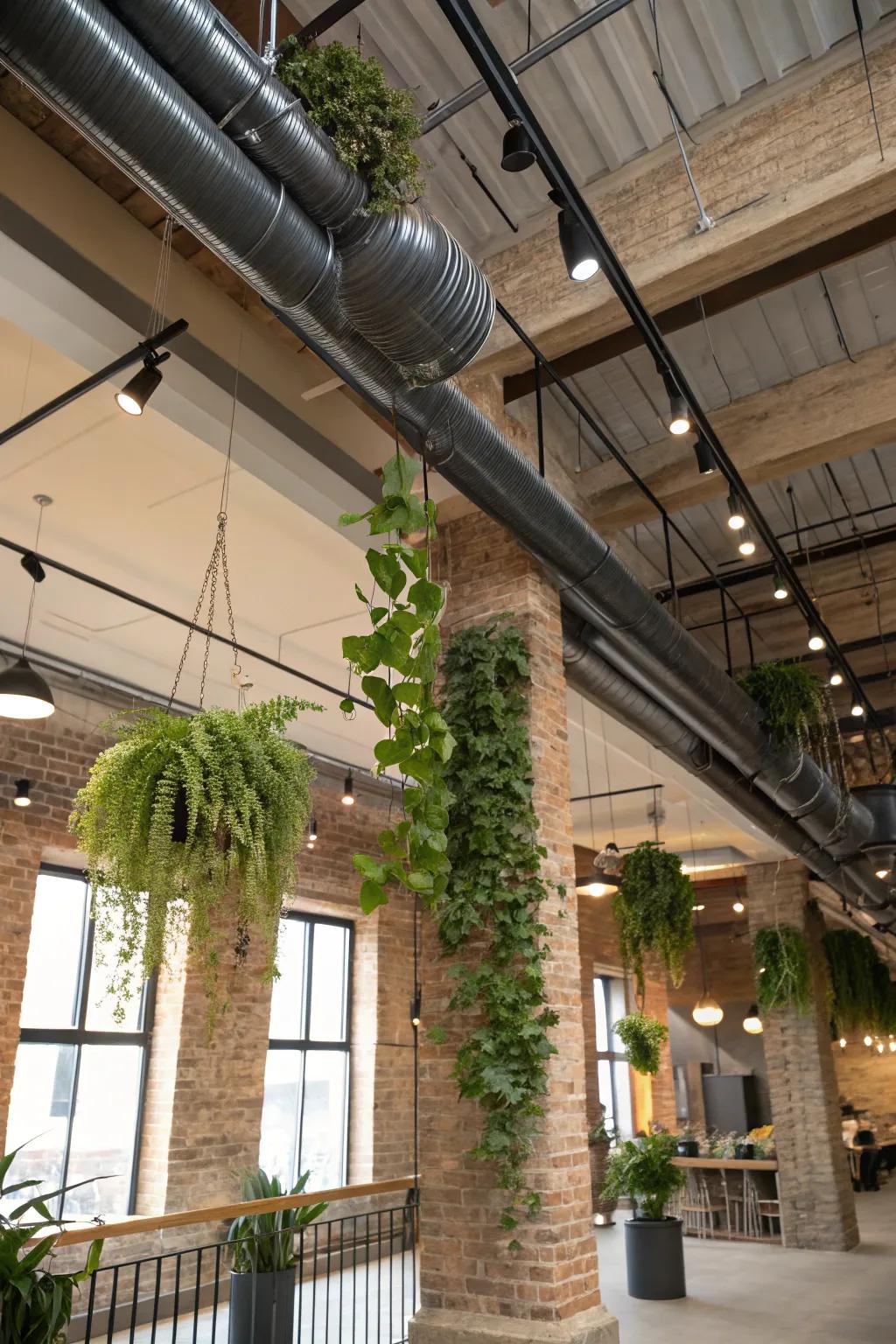 Industrial pipe hangers add an edgy, urban flair to your decor.