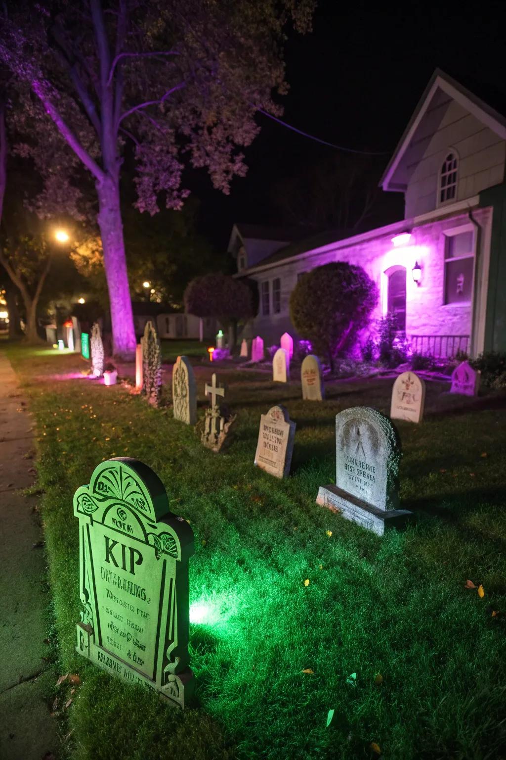 Transform your yard into a haunting graveyard.