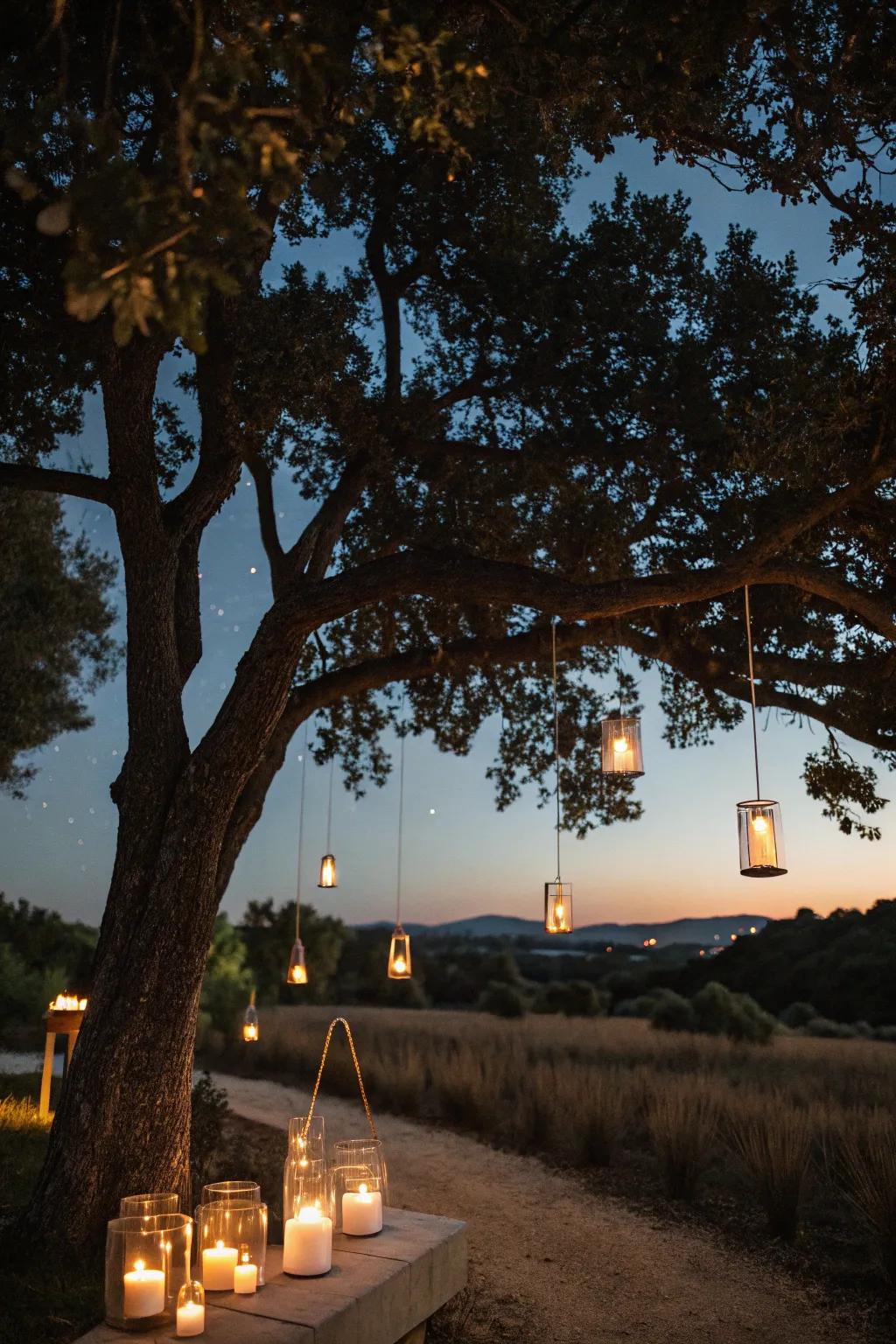 Create a magical floating candle effect in your yard.