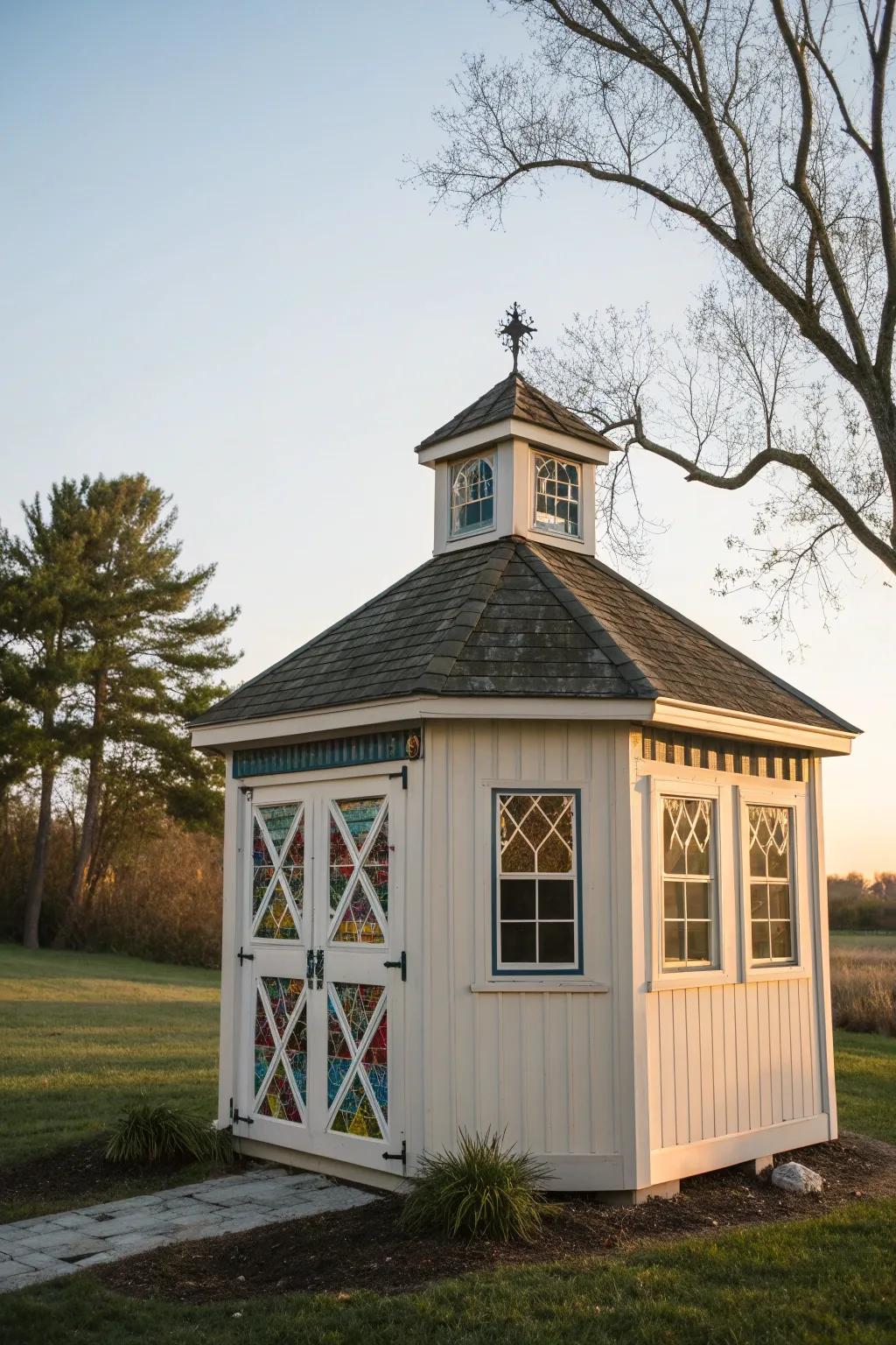Compact sheds can still be cozy with the right windows.