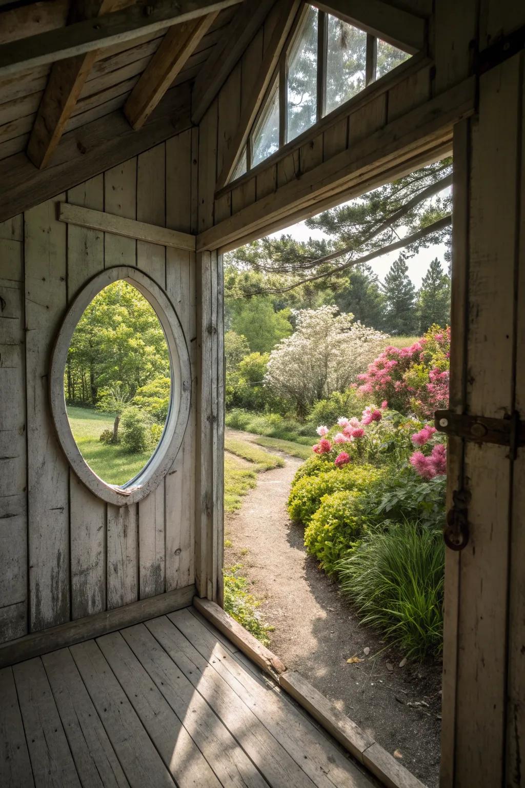 Unique window shapes add character and charm.