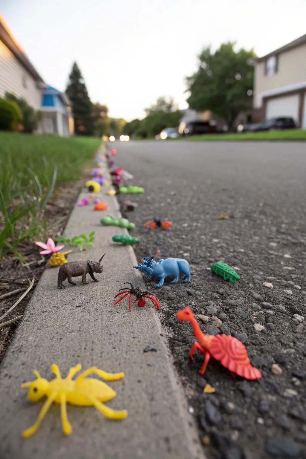 Creepy critters add an unexpected thrill to the Halloween driveway.