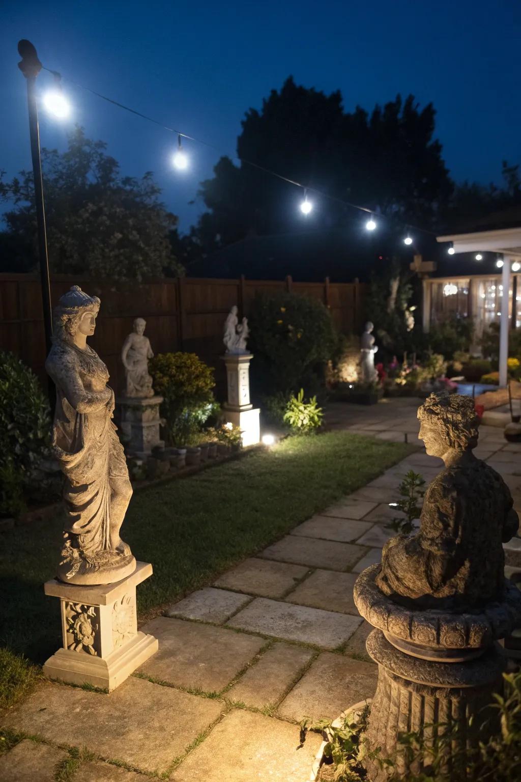 Turn your backyard into an art exhibition with smart lighting.