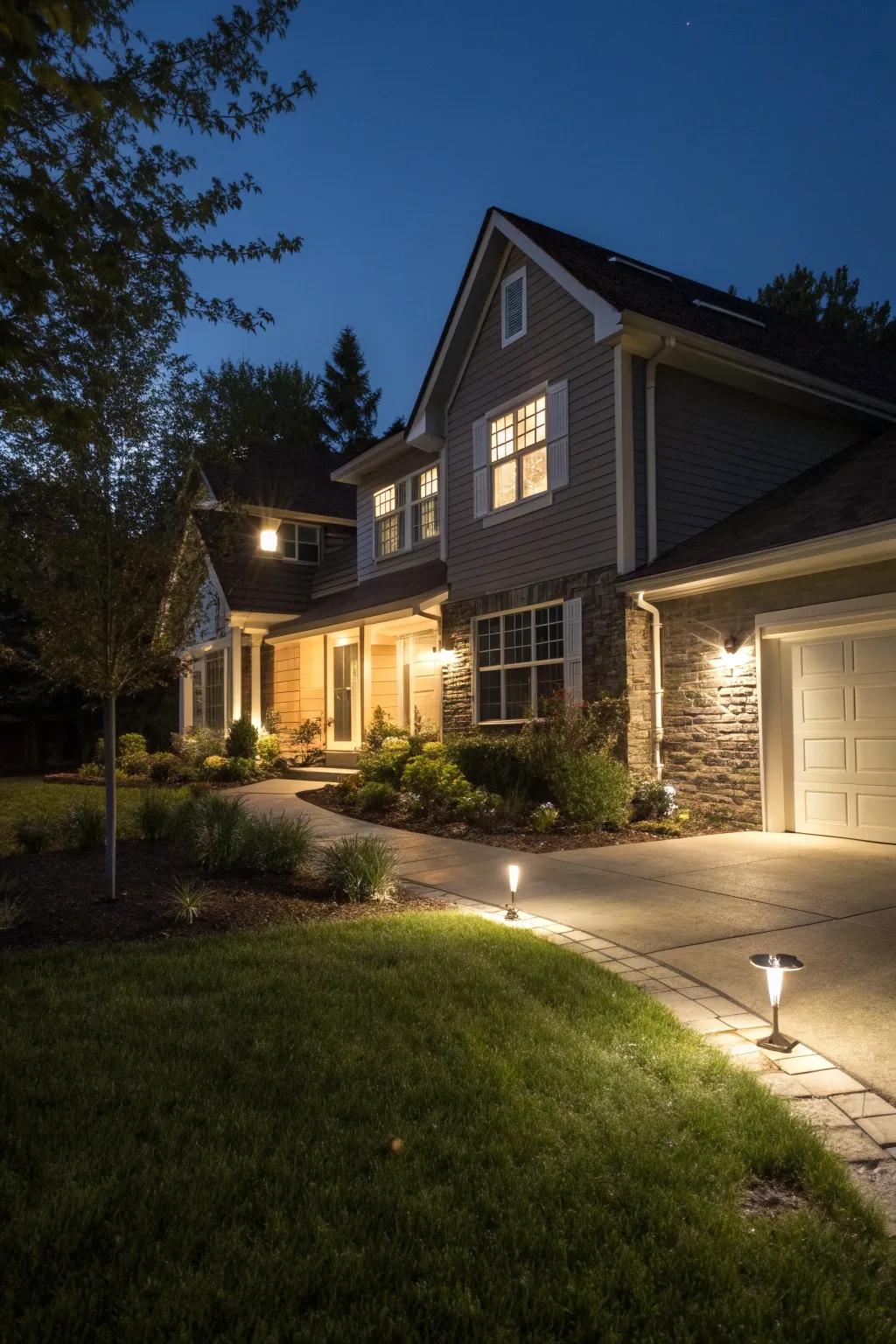 Ensure safety with motion-sensor flood lights around your home.