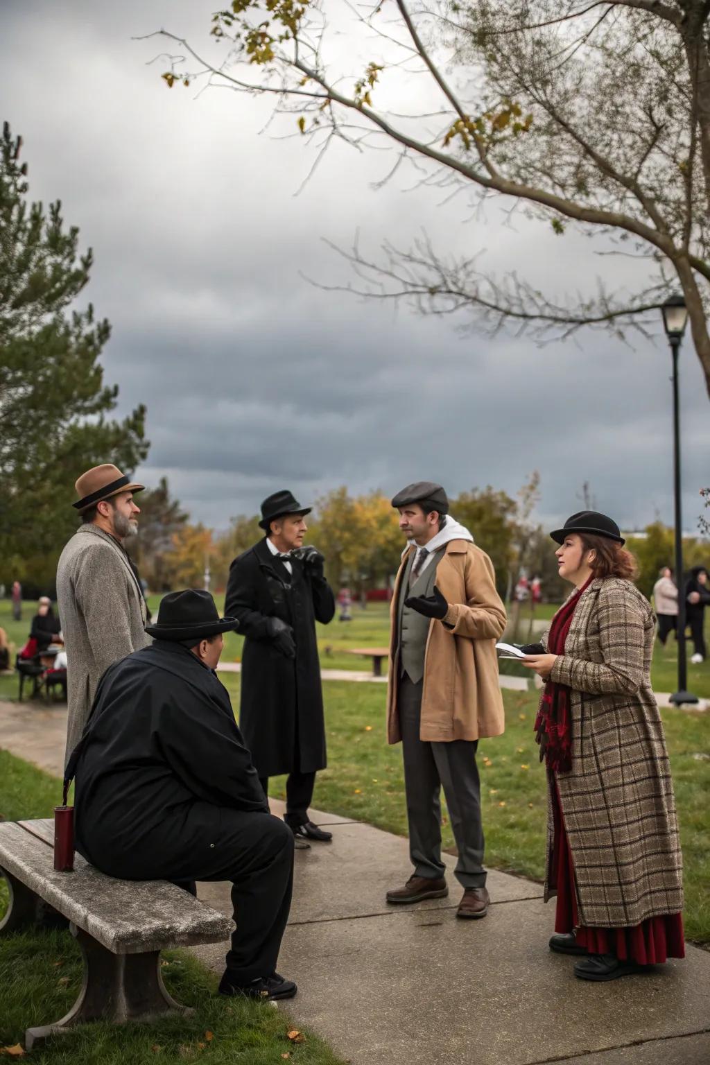 An interactive mystery game keeps guests entertained and immersed.