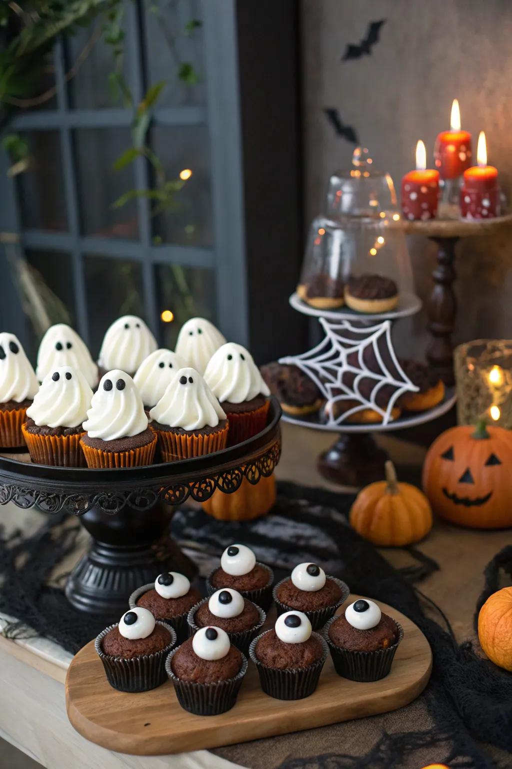 A chilling dessert station is the perfect sweet ending to a spooky night.